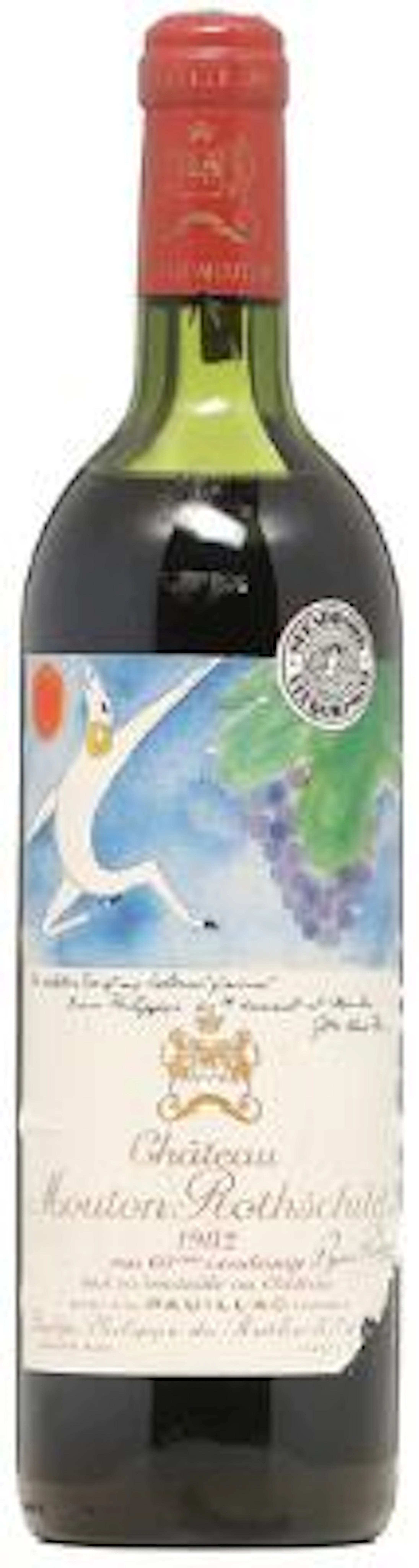 1 bt. Château Mouton Rothschild, Pauillac. 1. Cru Classé 1982 C (ms).