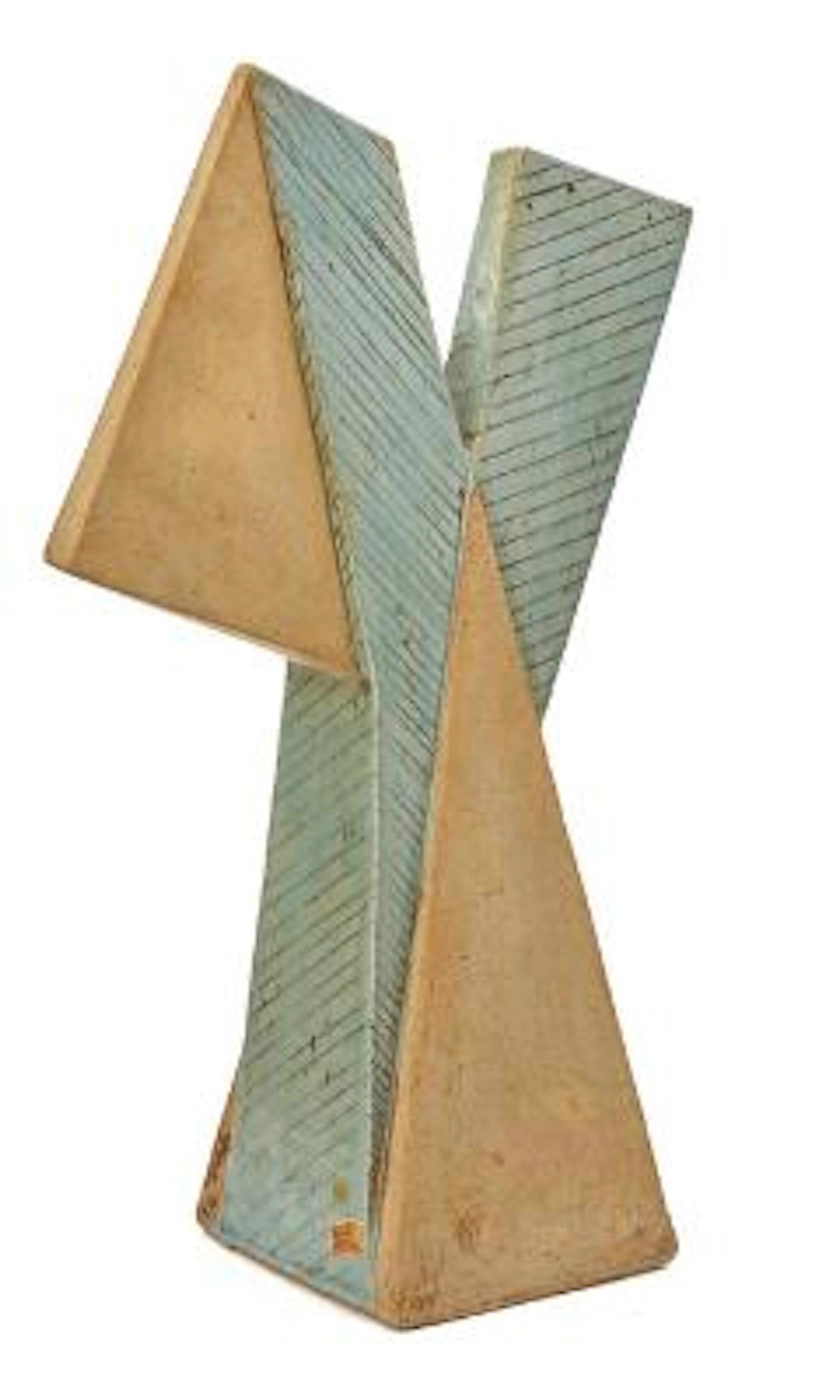 Tue Poulsen: Large, sculptural stoneware object. Partially decorated