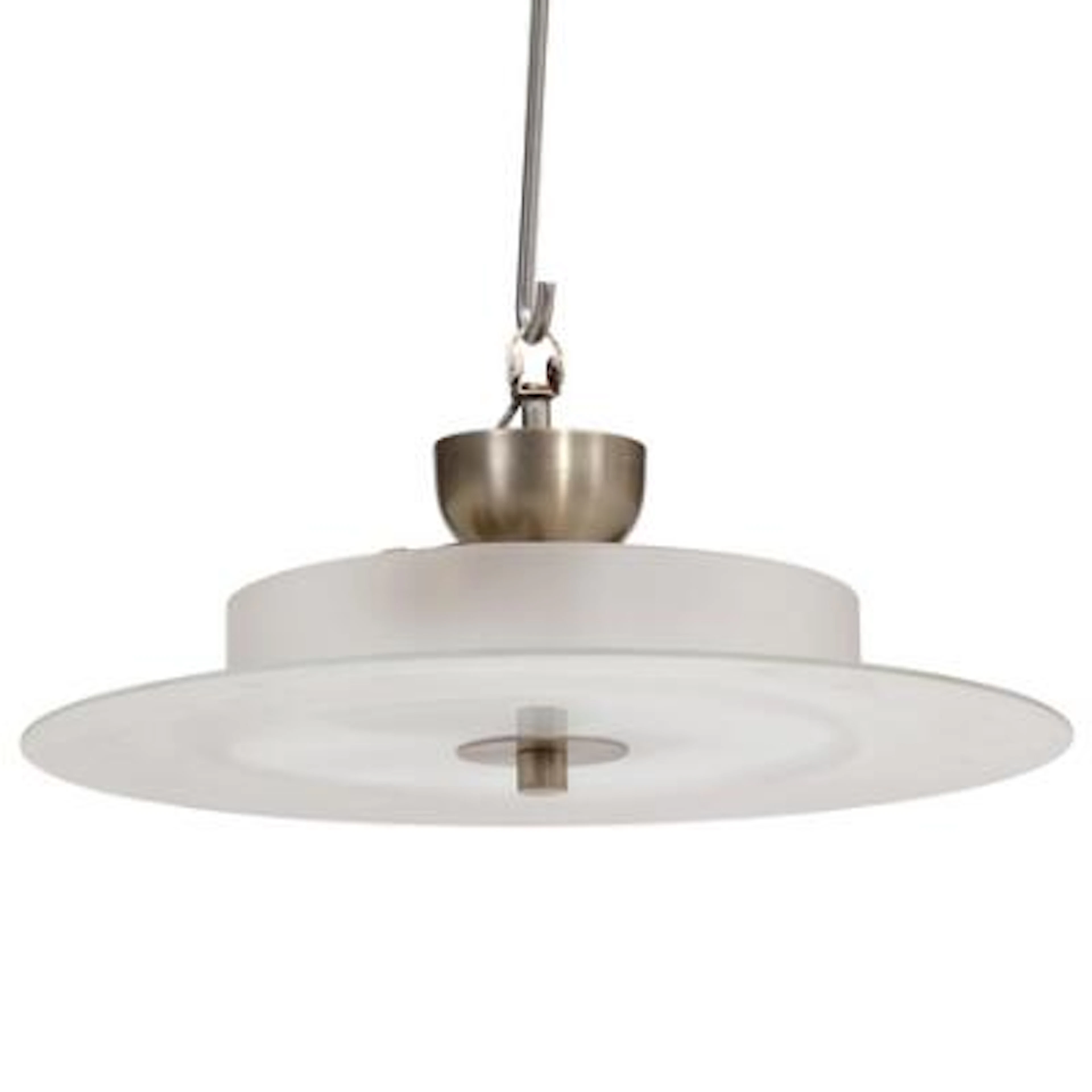 Scandinavian design: Circular ceiling lamp with frosted glass shades.