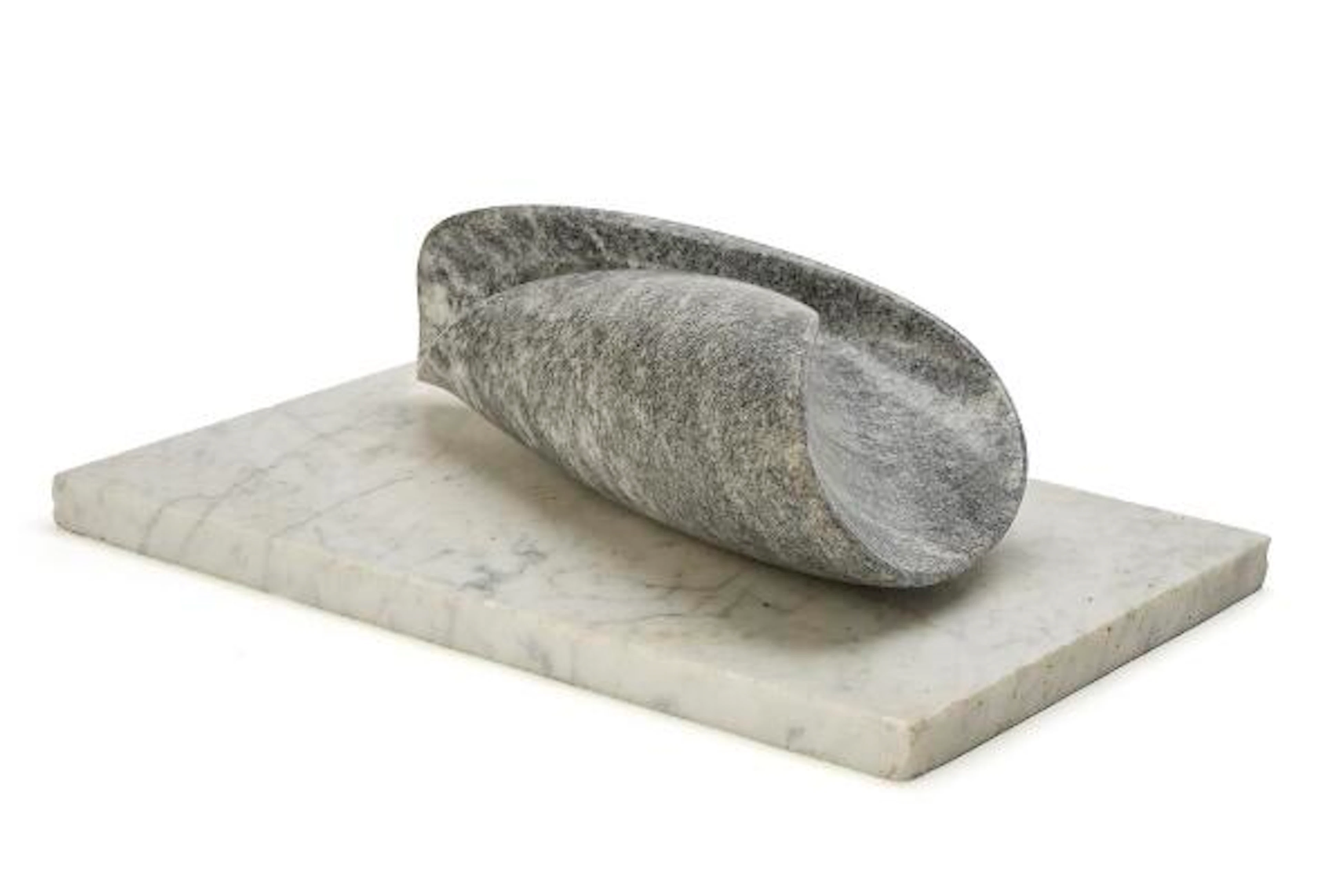 Barbara K. Shanklin: Untitled. Unsigned. Grey marble on base of white