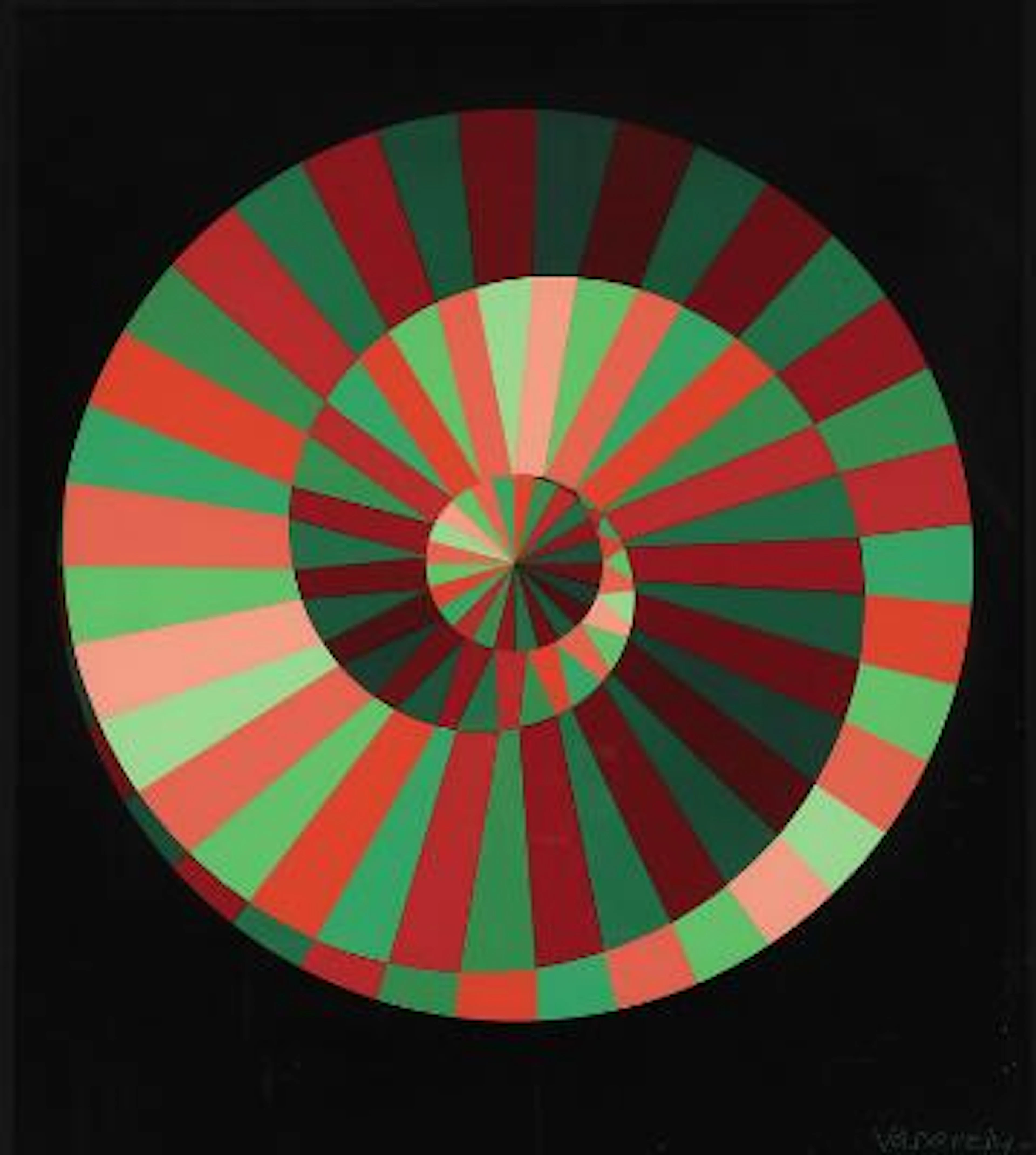 Victor Vasarely: “Kraft und Natur”. Signed in the print Vasarely.