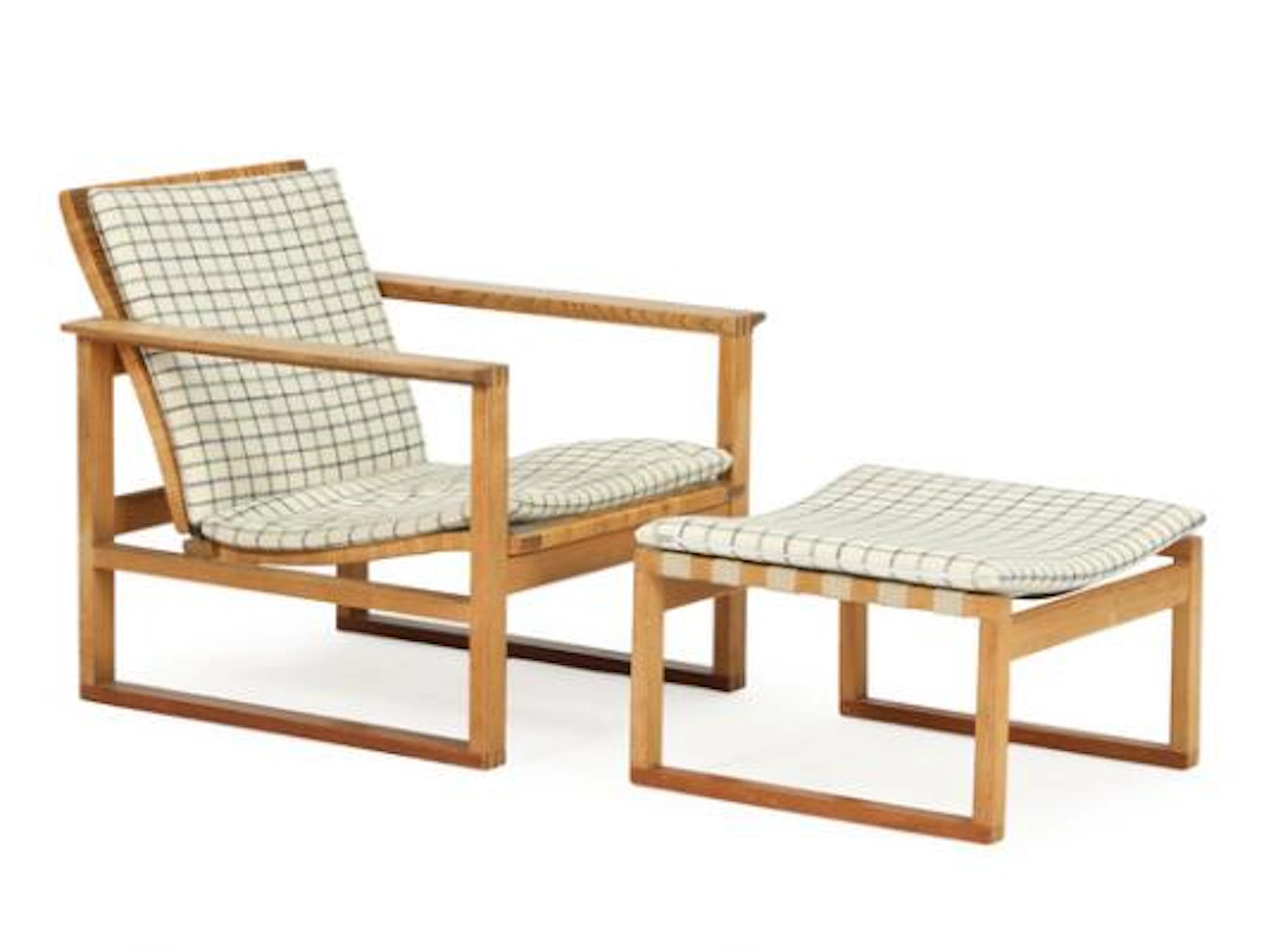 Børge Mogensen: “Medestolen”. An oak easy chair suspended in seat