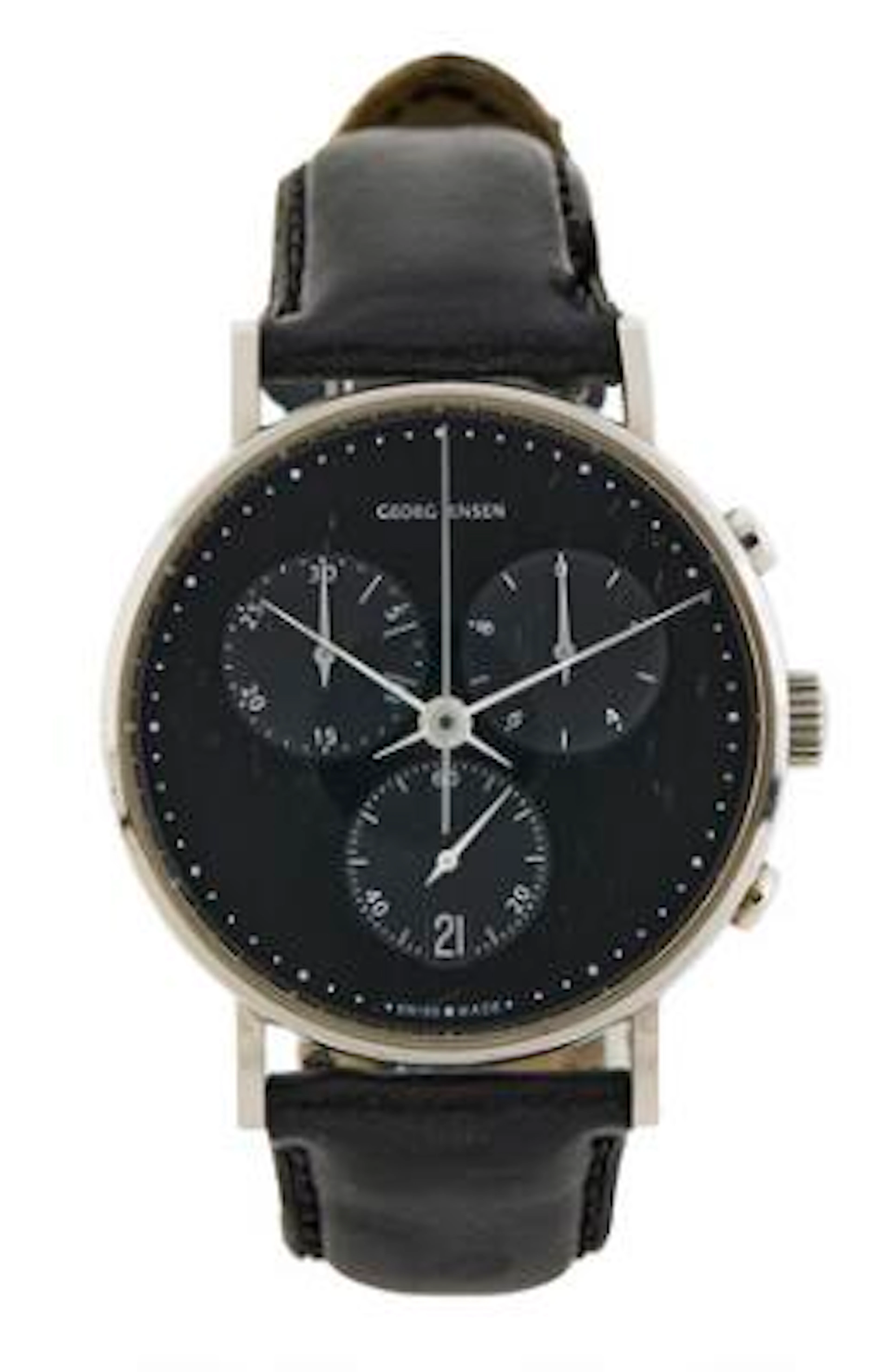 Georg Jensen: "Henning Koppel" of steel, ref. 317. Quartz movement