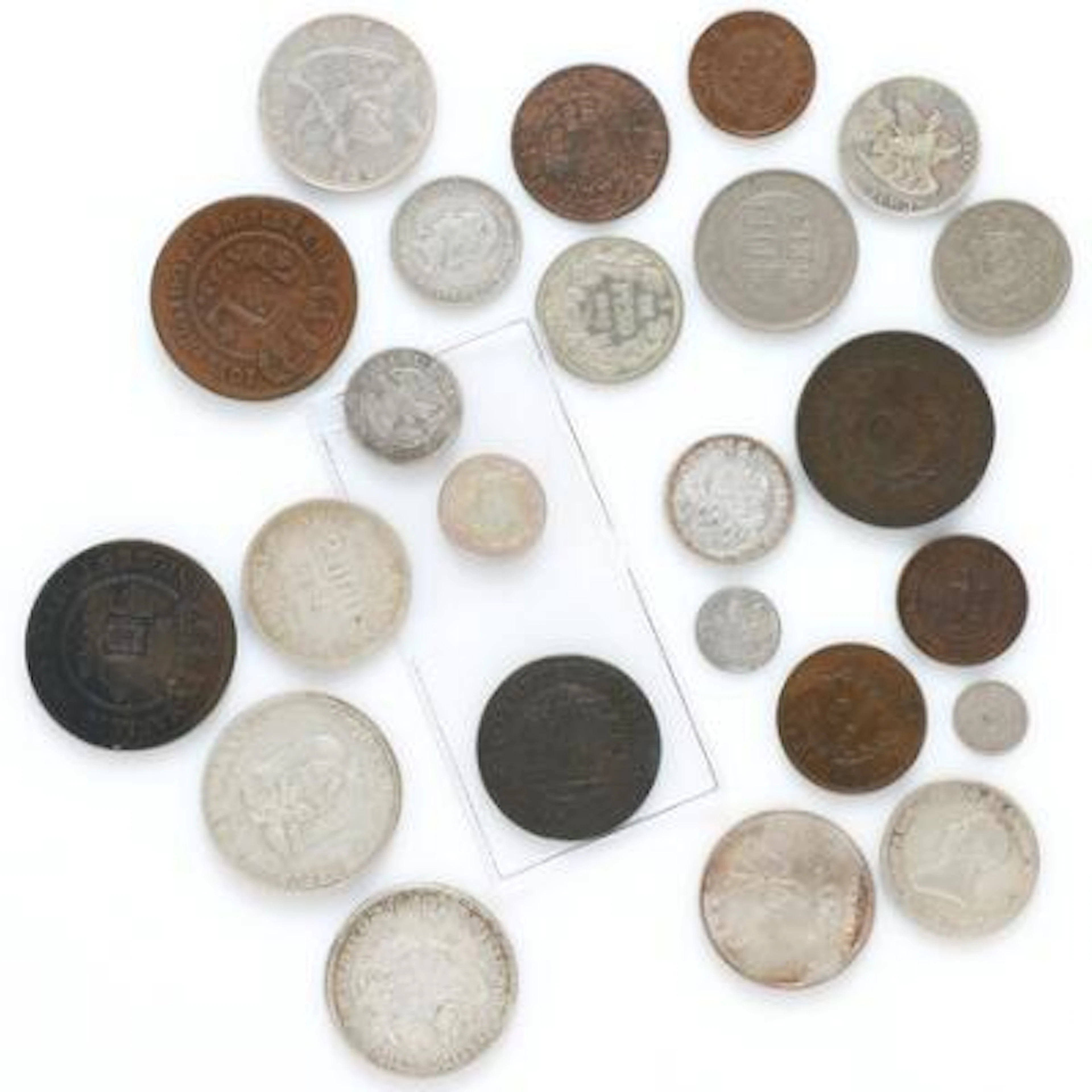 Collection of coins from Brasil, Chile, Panama, Uruguay and Venezuela