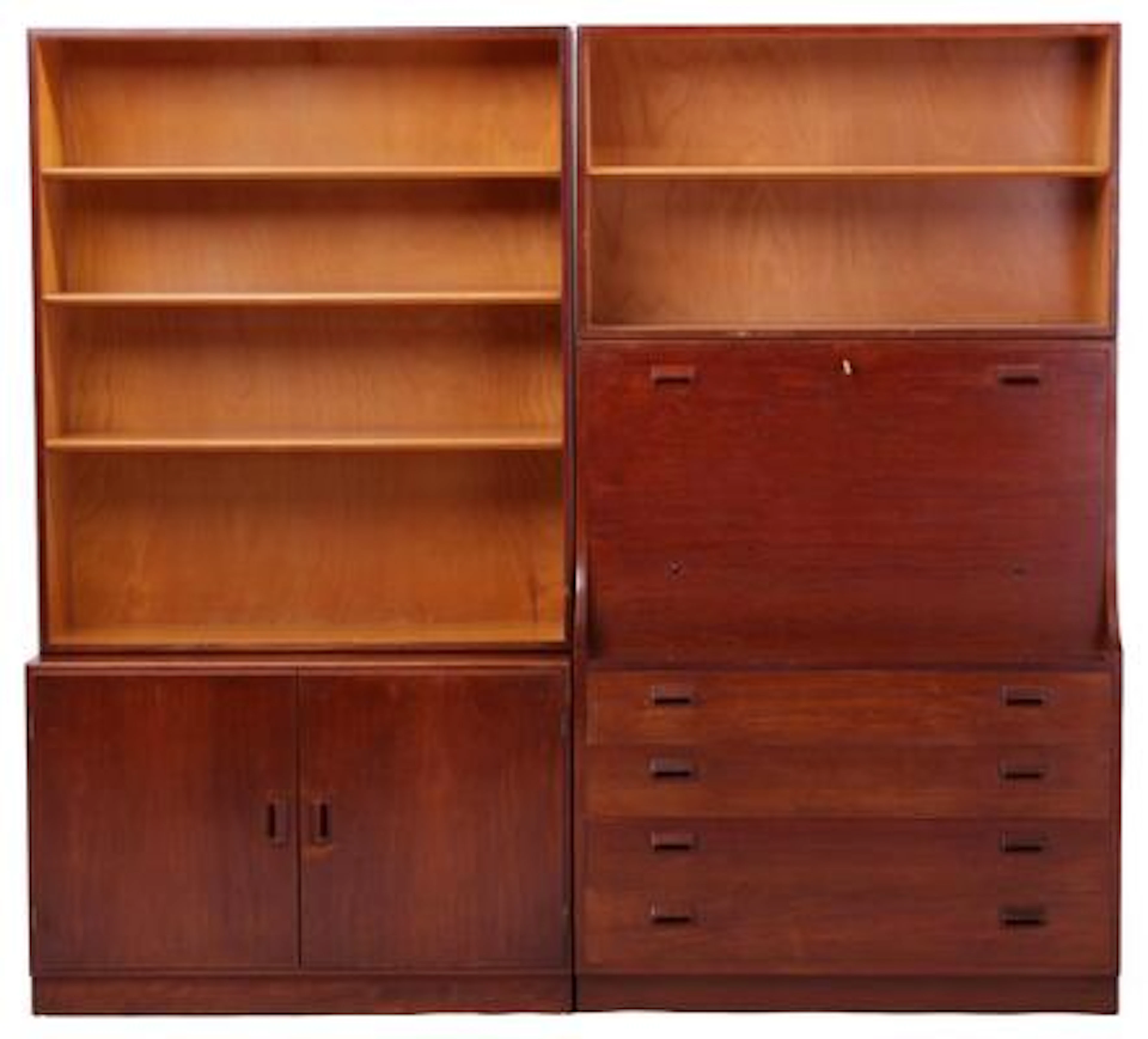 Børge Mogensen: Shelving system in teak, comprising two bookcases