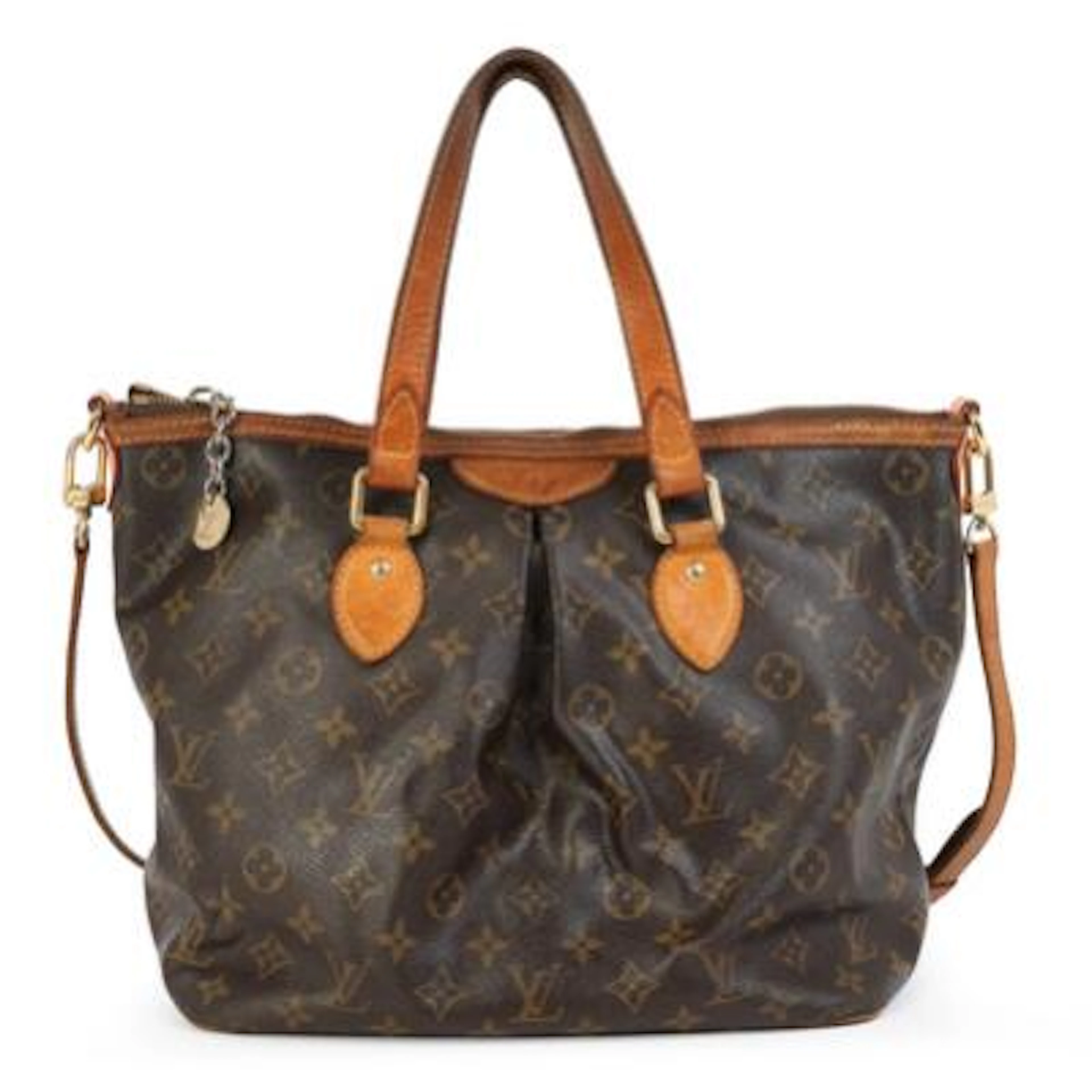 Louis Vuitton: "Palermo" shoulder bag of brown monogram canvas. 2007.