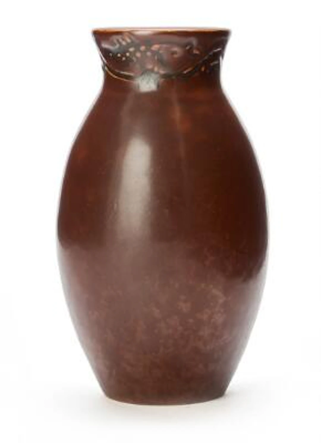 Gunnar Nylund, Lotte Lindahl: Stoneware vase, upper part modelled