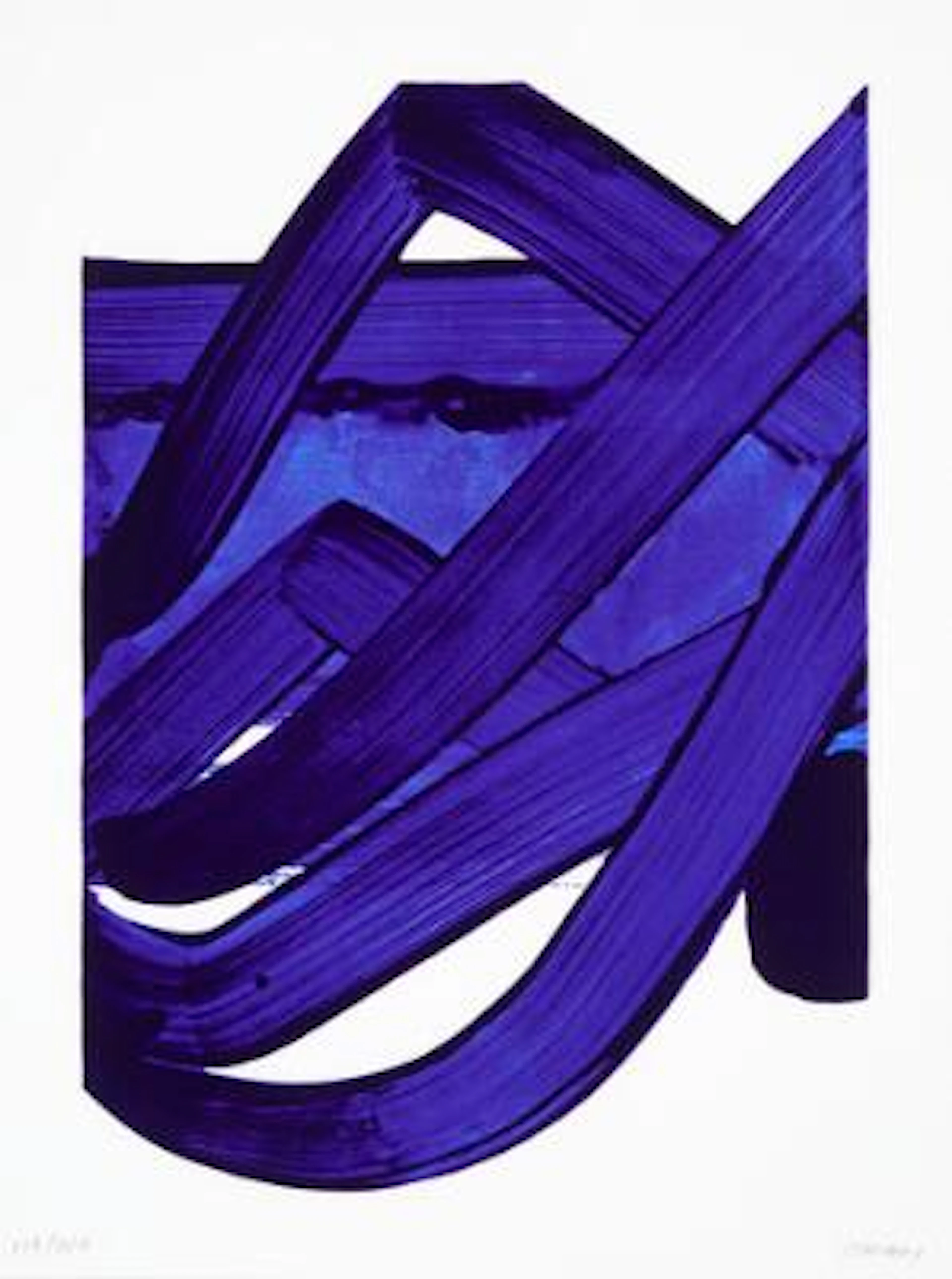 Pierre Soulages: "Sérigraphie no. 18", 1989. igned Soulages, 119/300.
