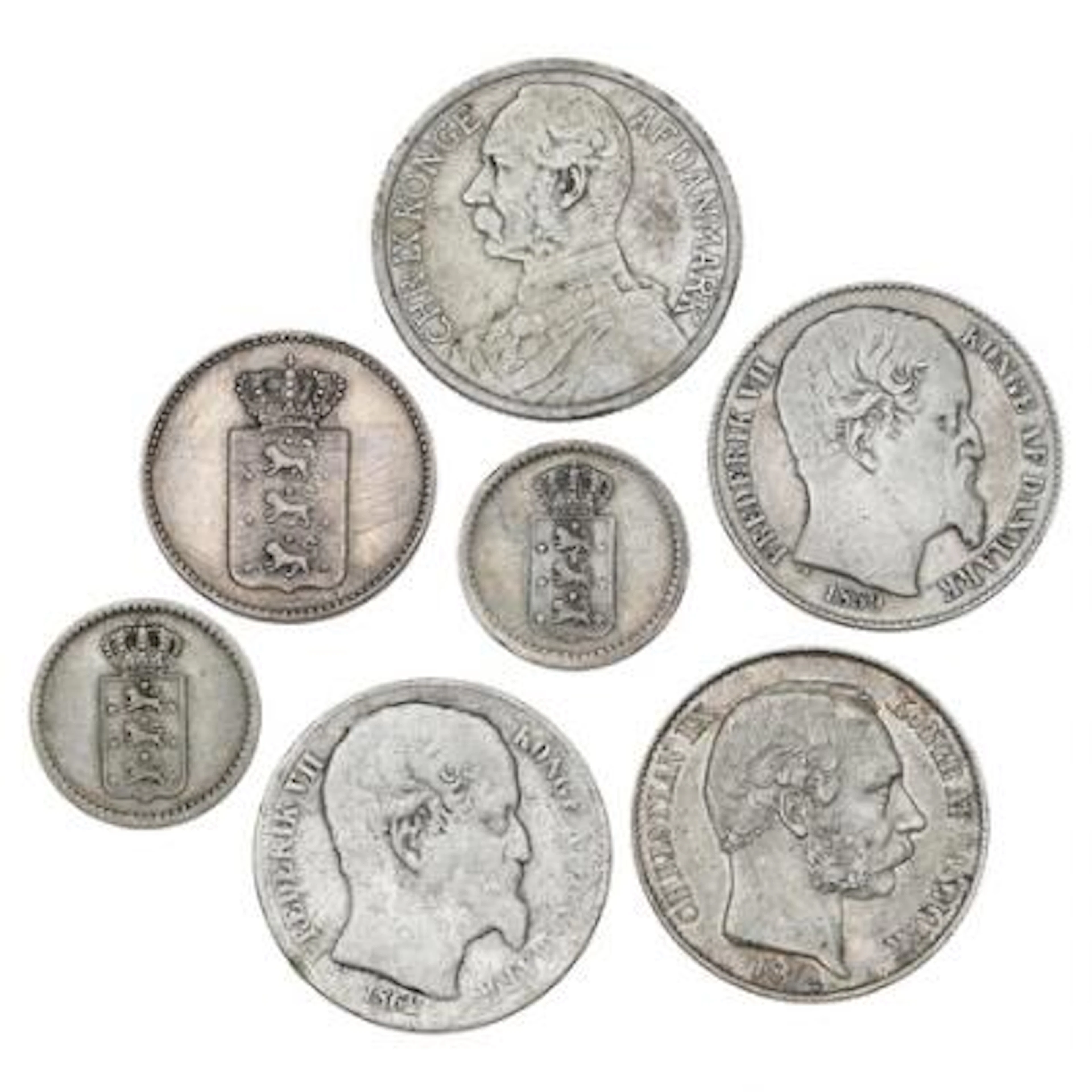 Danish West Indies, collection of coins, in total 19 pcs – Bruun Rasmussen