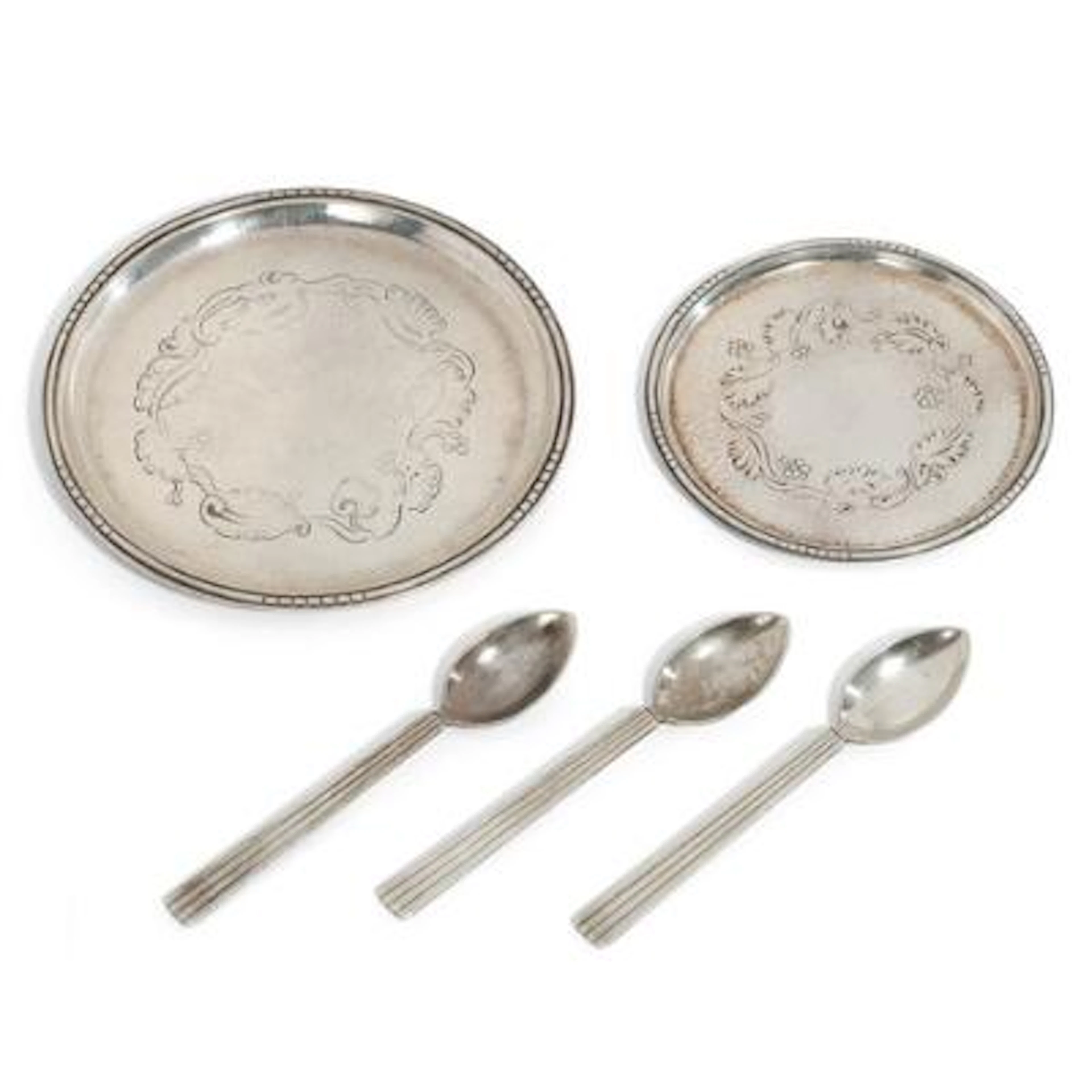 Sigvard Bernadotte, Georg Jensen: Wine coaster, glass coaster and