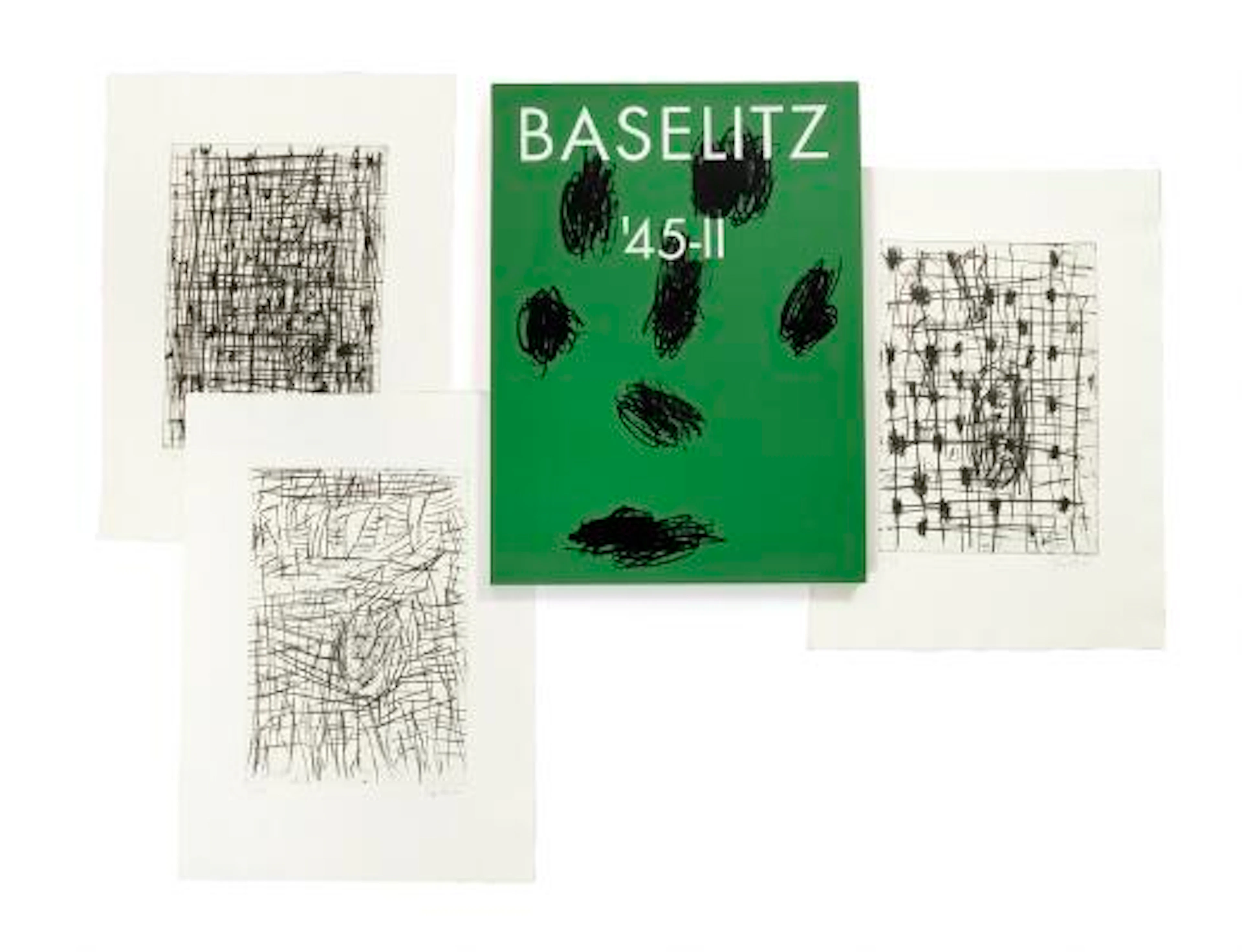 Georg Baselitz: "'45-II - Serie von 14 Radierungen", 1991. All signed