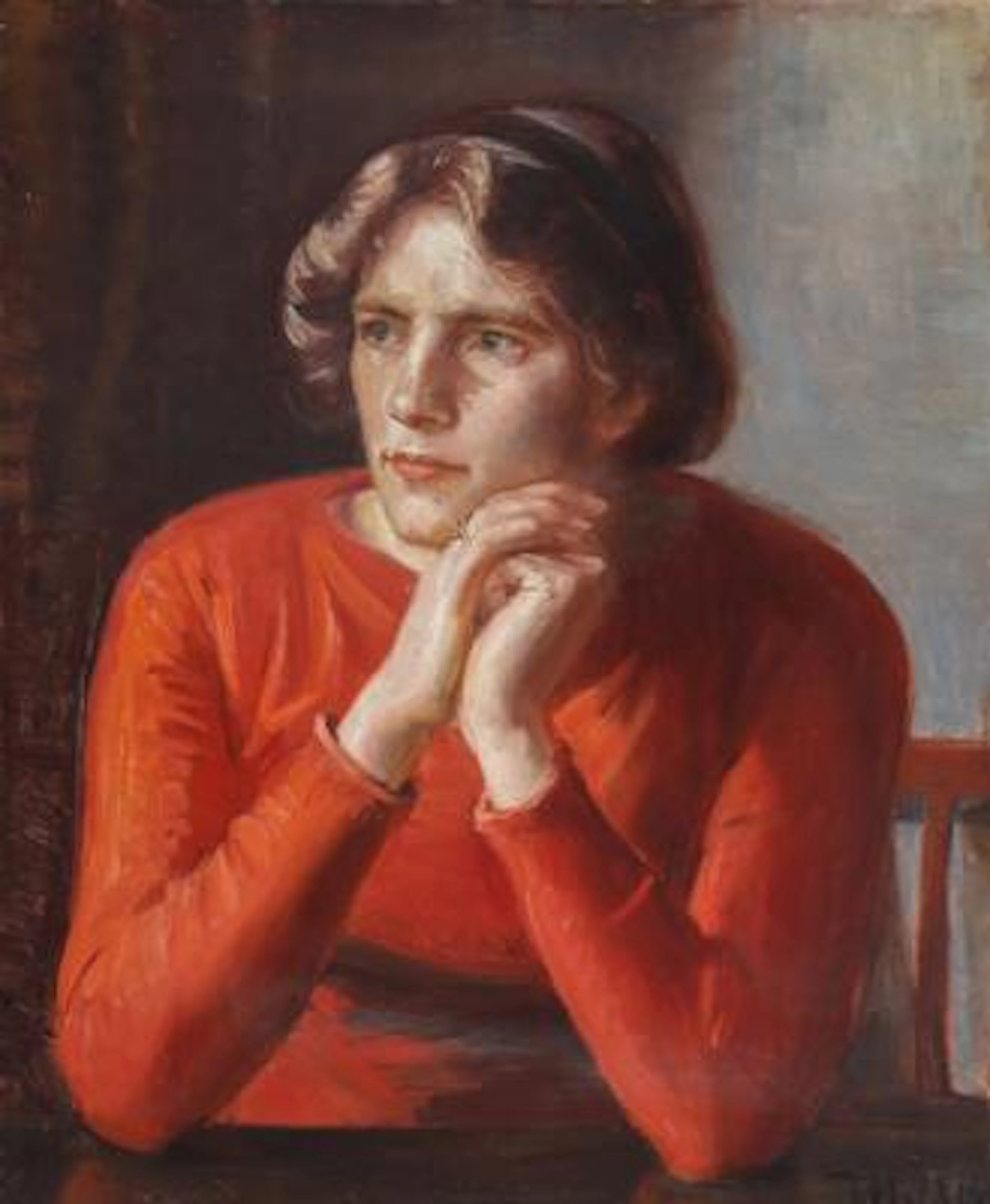 Michael Ancher: Portrait of a woman. Signed and dated MA, 06. Oil