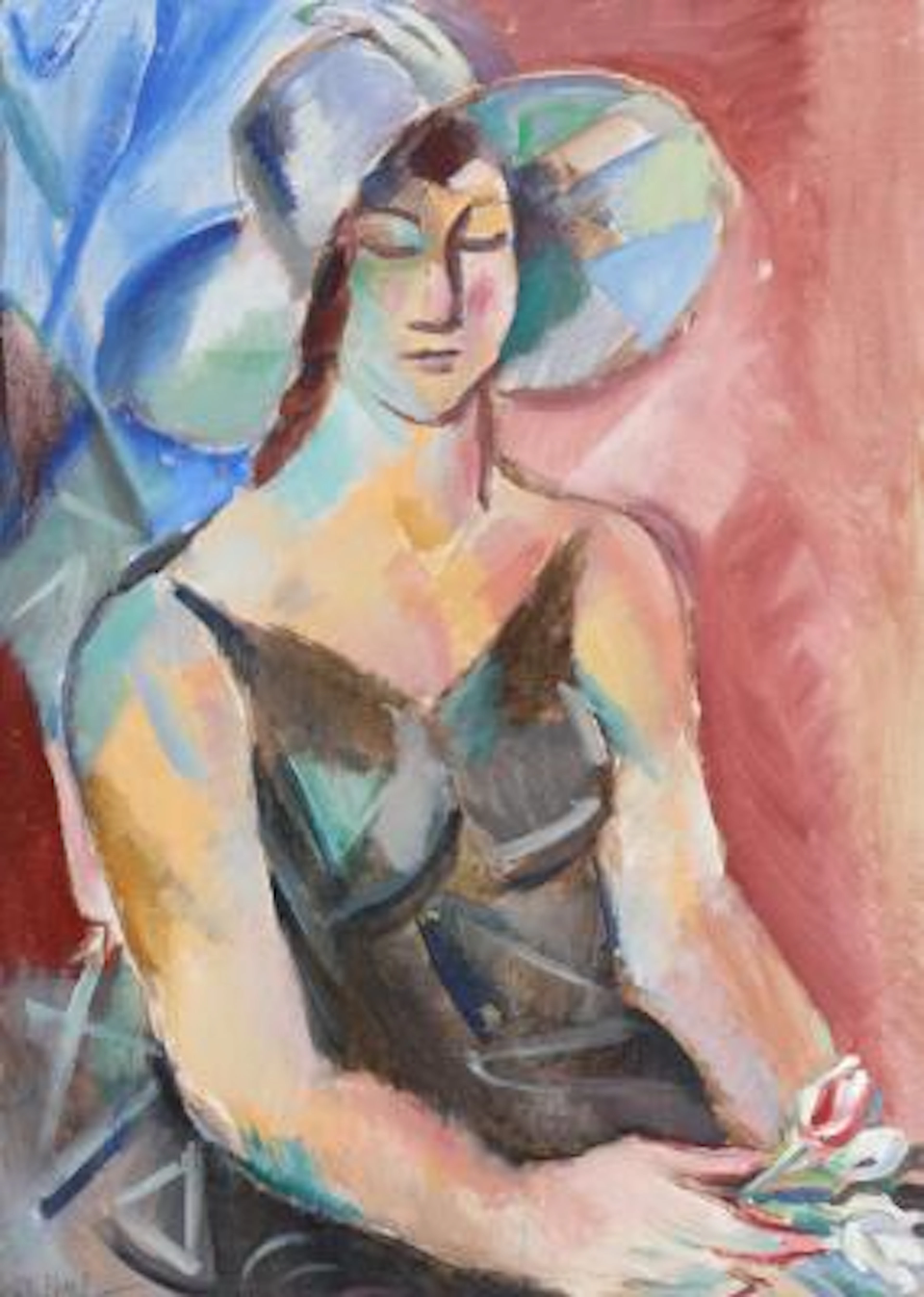 Jules Schyl: Portrait of a woman. Signed Schyl. Oil on canvas. 80