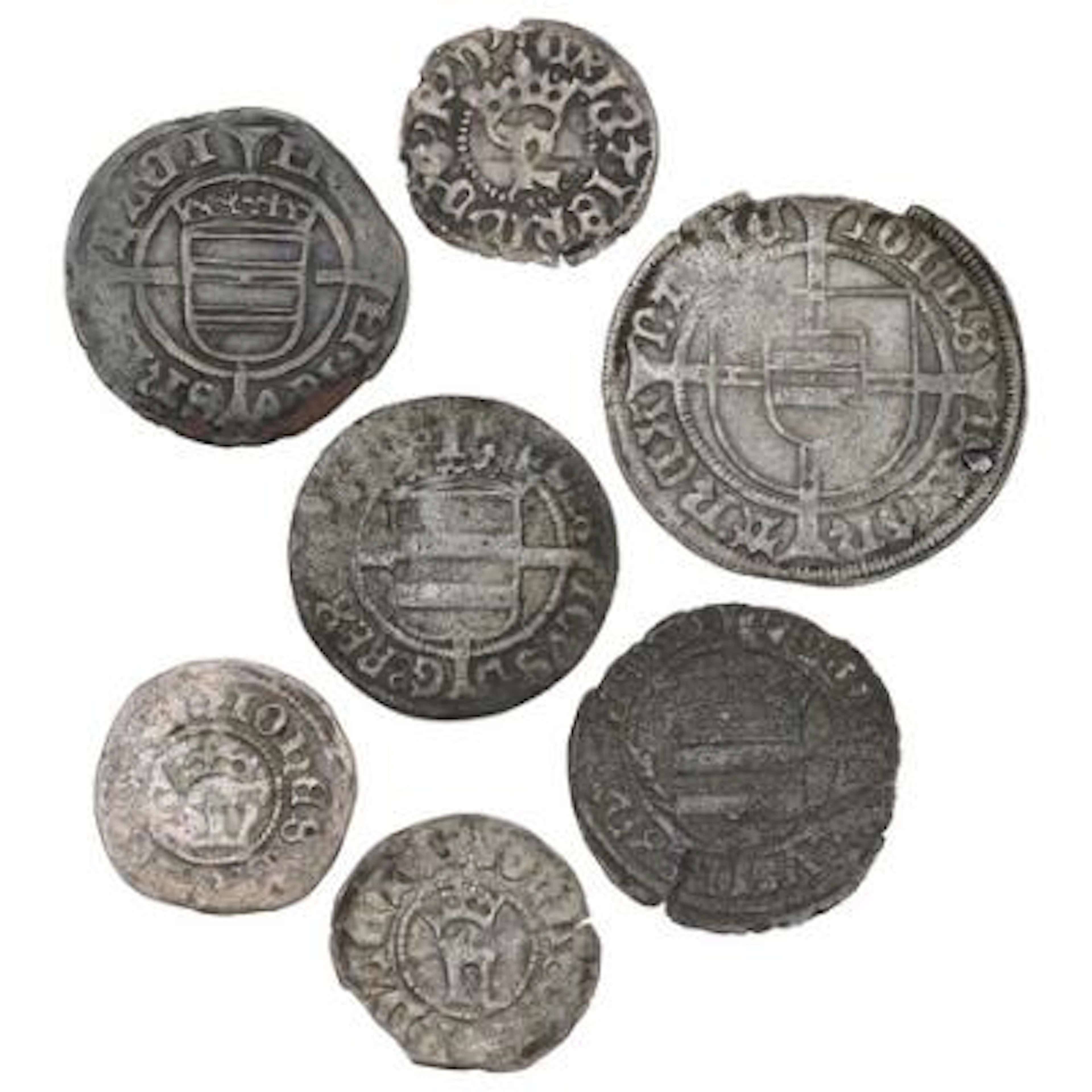 Christian I-Frederik I, collection of coins, in total 7 pcs – Bruun