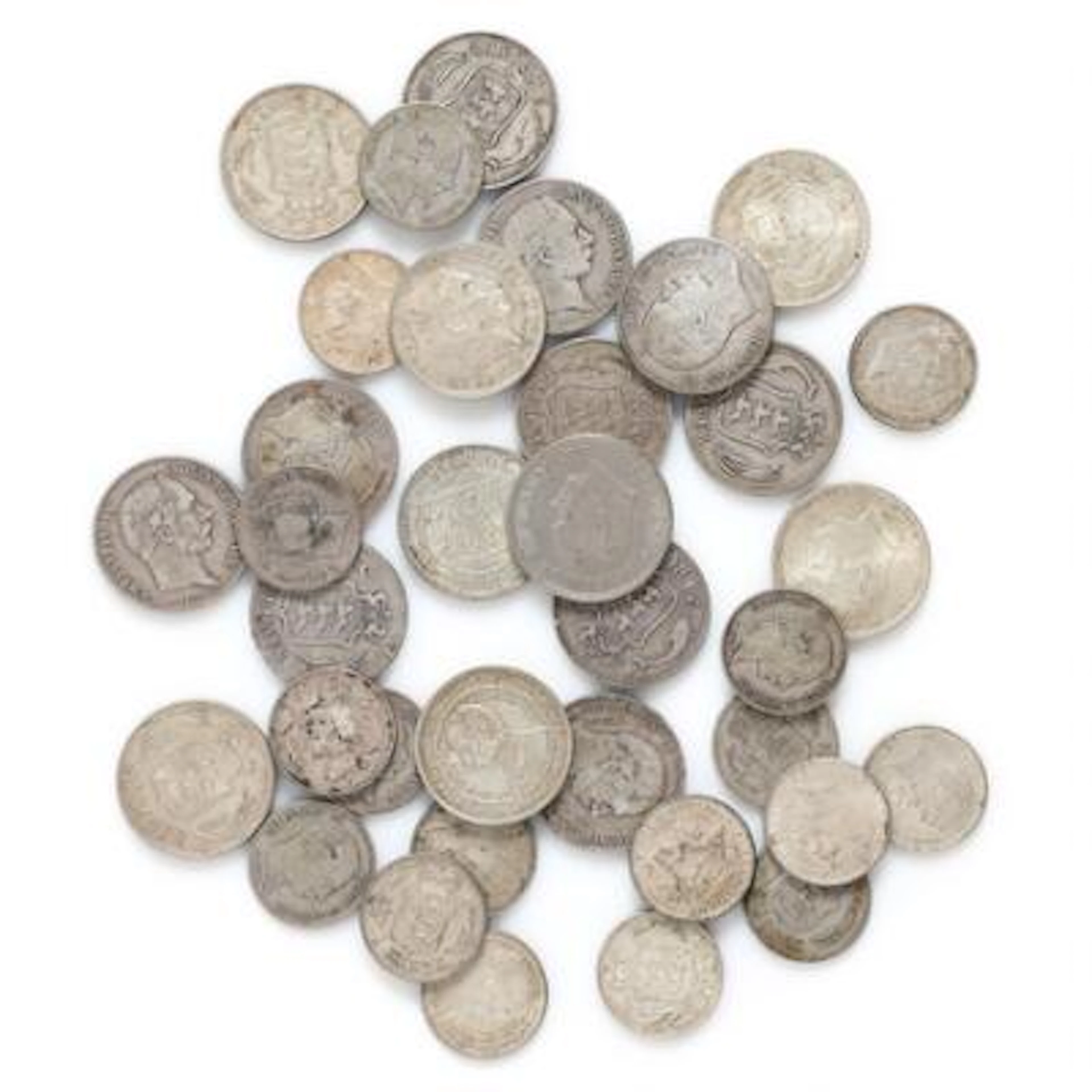 Collection of coins: 1 kr (17 pcs), Ag, 125.90 g, 800/1000 and 2 kr