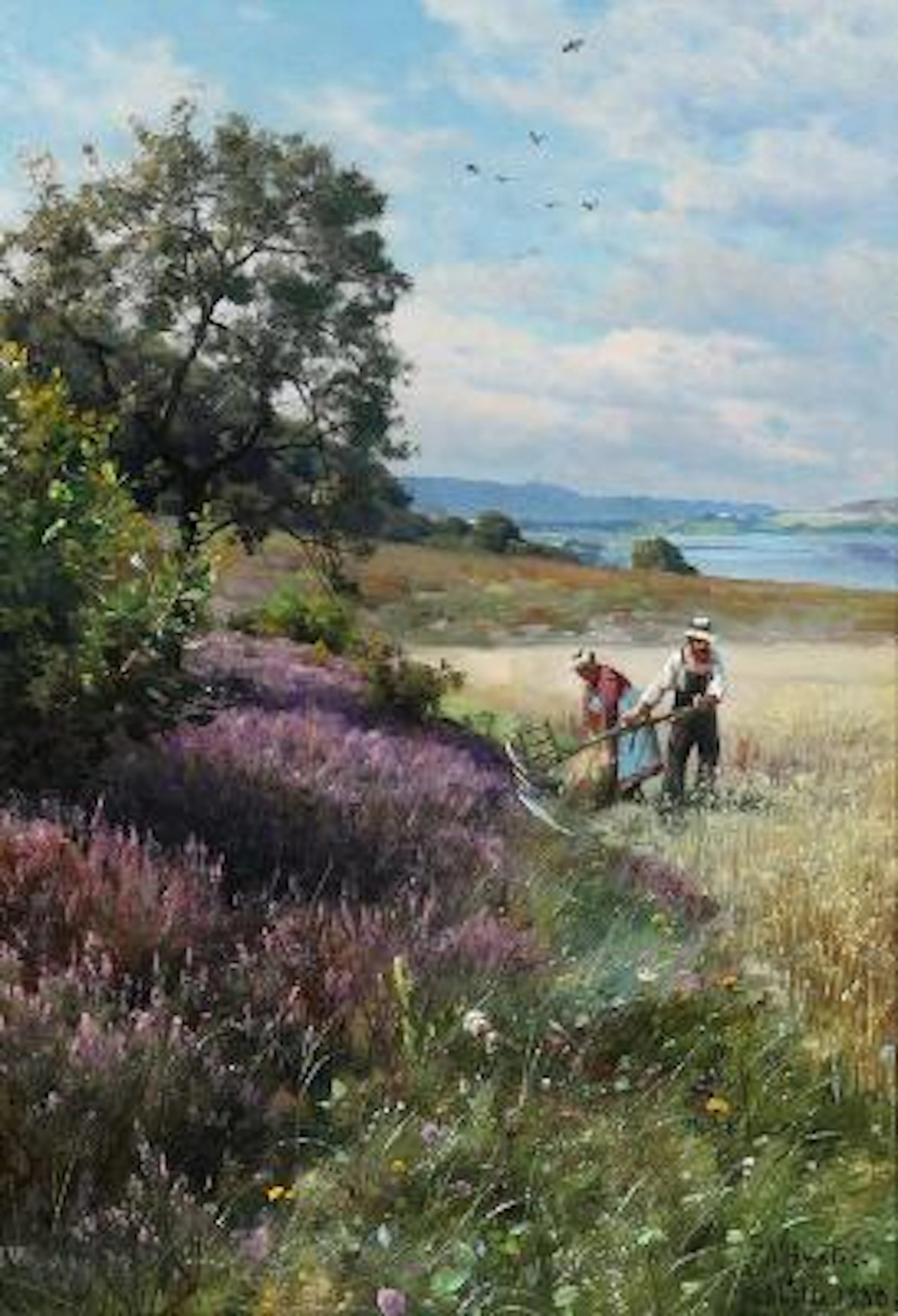 Peder Mønsted: Autumn motif from Søkilde. Signed P. Mønsted Søkilde