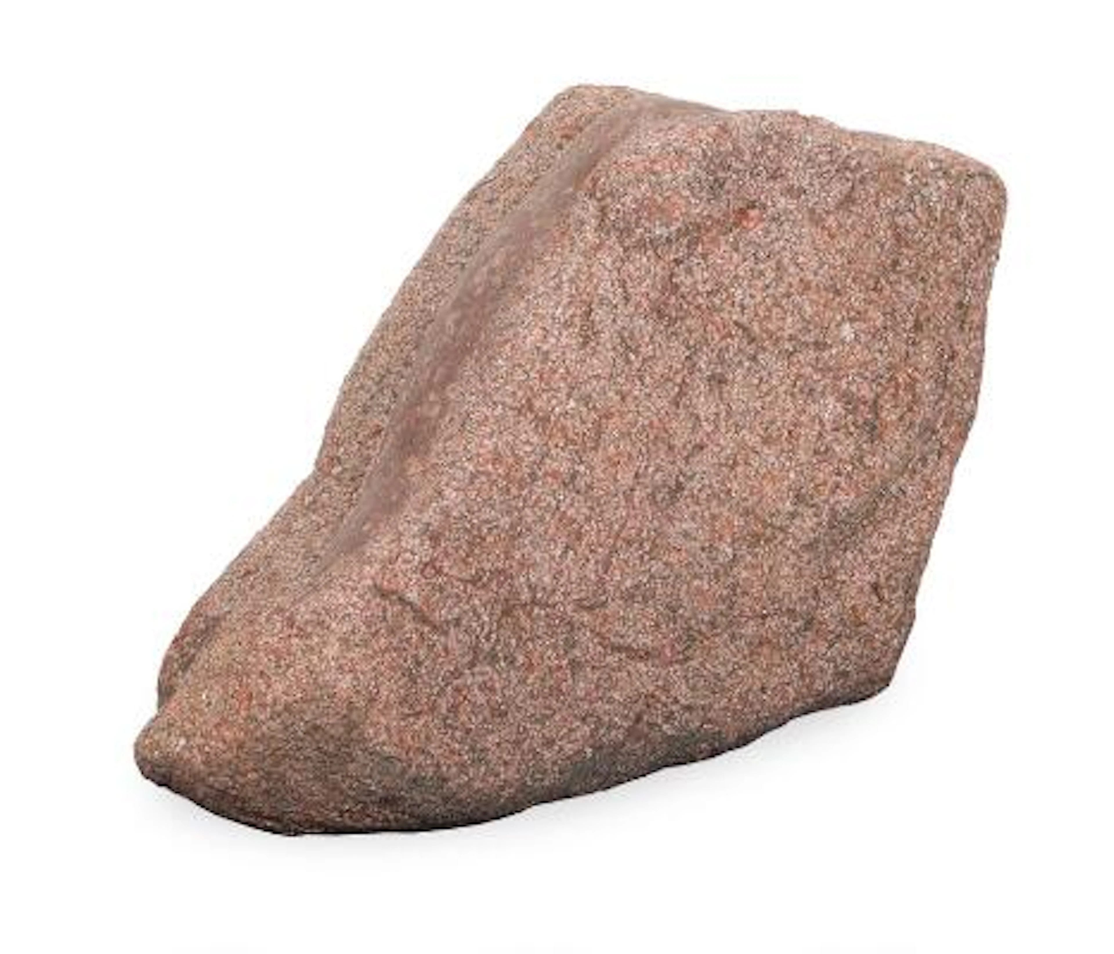 Frede Troelsen: Untitled. Unsigned. Carved red granite. 55 x 46 x