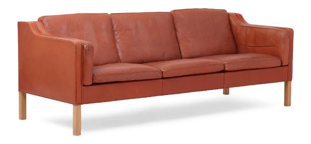 Børge Mogensen: Freestanding three seater sofa with oak legs. Seat