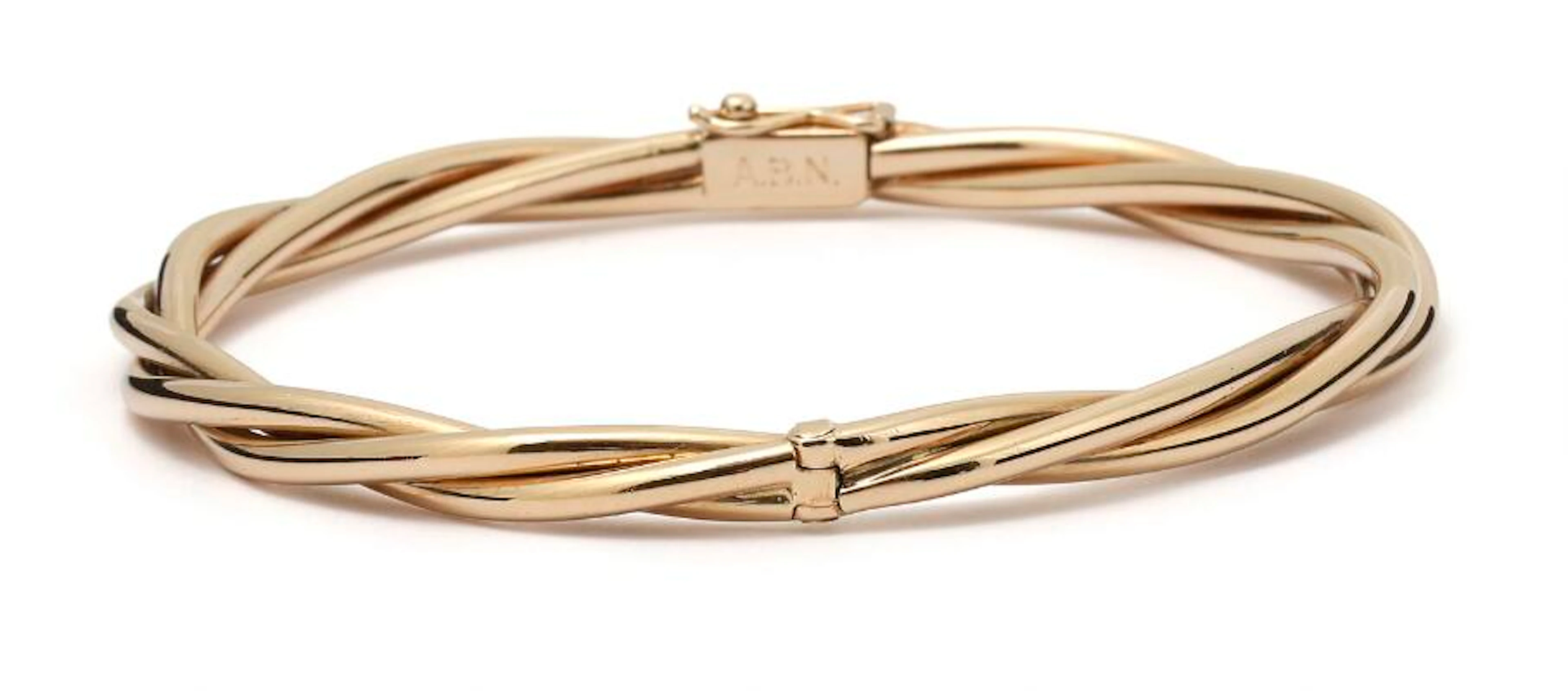 Chr. Rasmussen: A bangle of 14k gold. Weight app. 33.5 g. W. 4.5 mm.