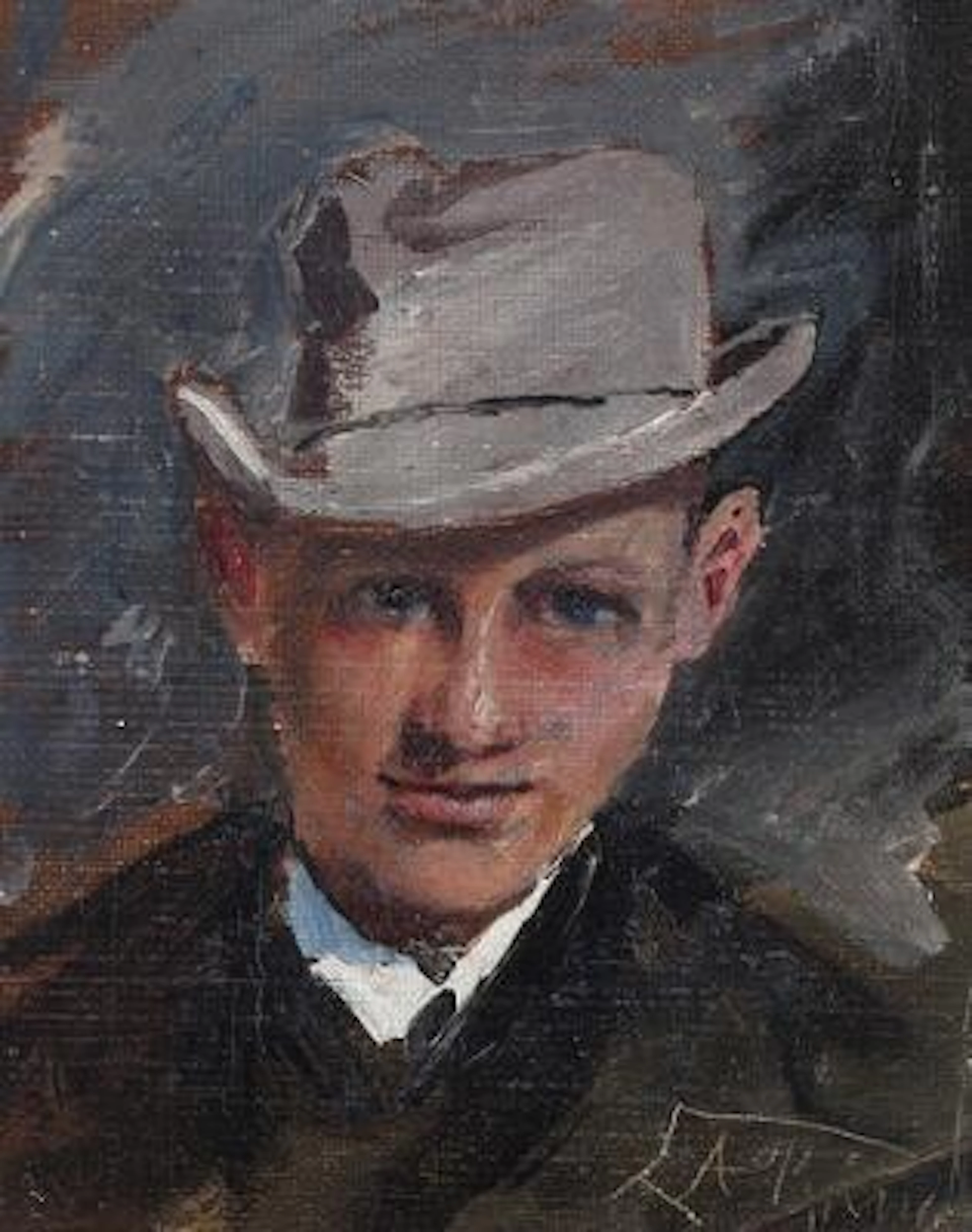 L. A. Ring: Portrait of the painter Aage Bertelsen. Signed L. A. Ring.