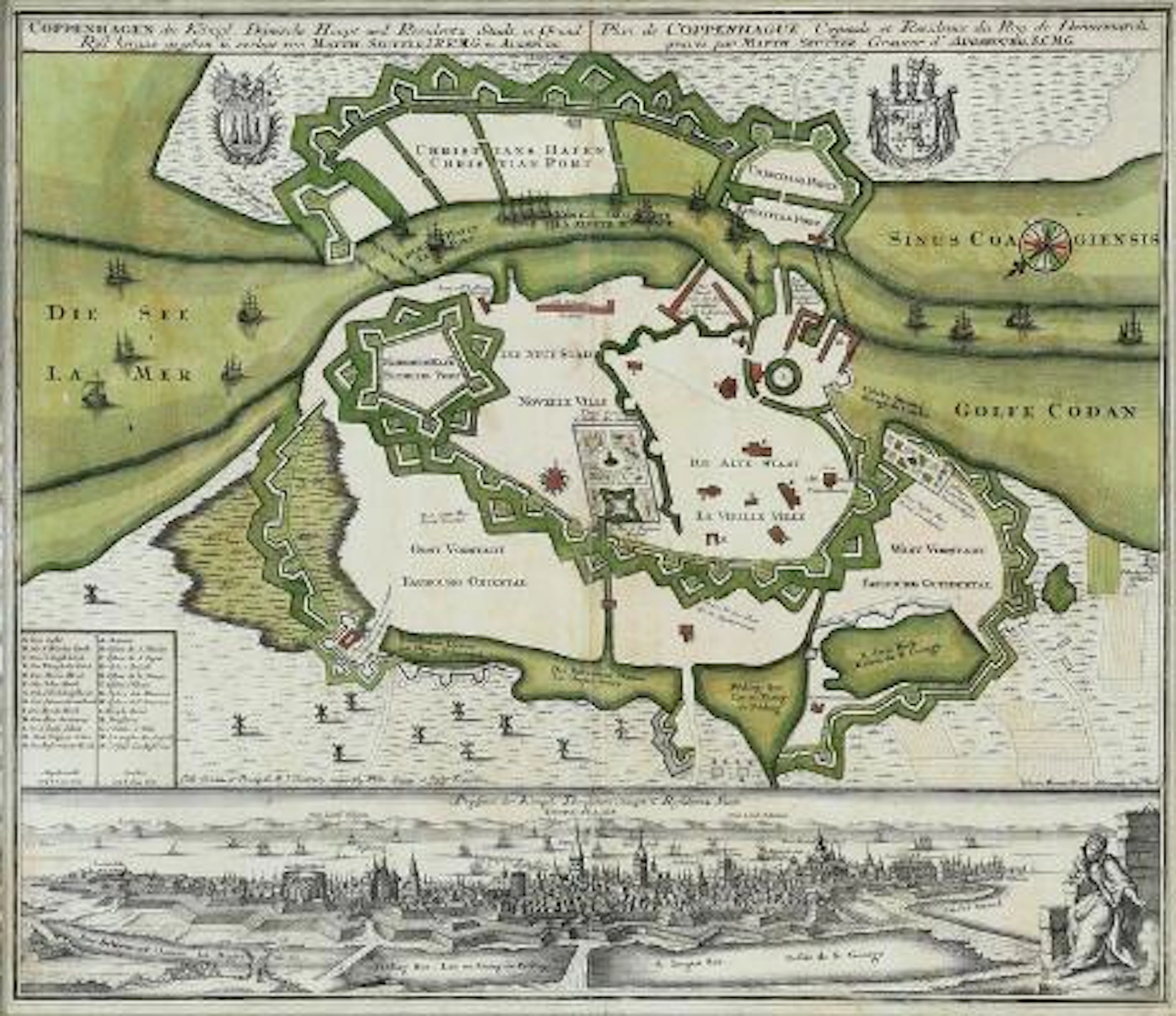 Georg Matthäus Seutter: "Copenhagen die Königl. Dänsiche Haupt und