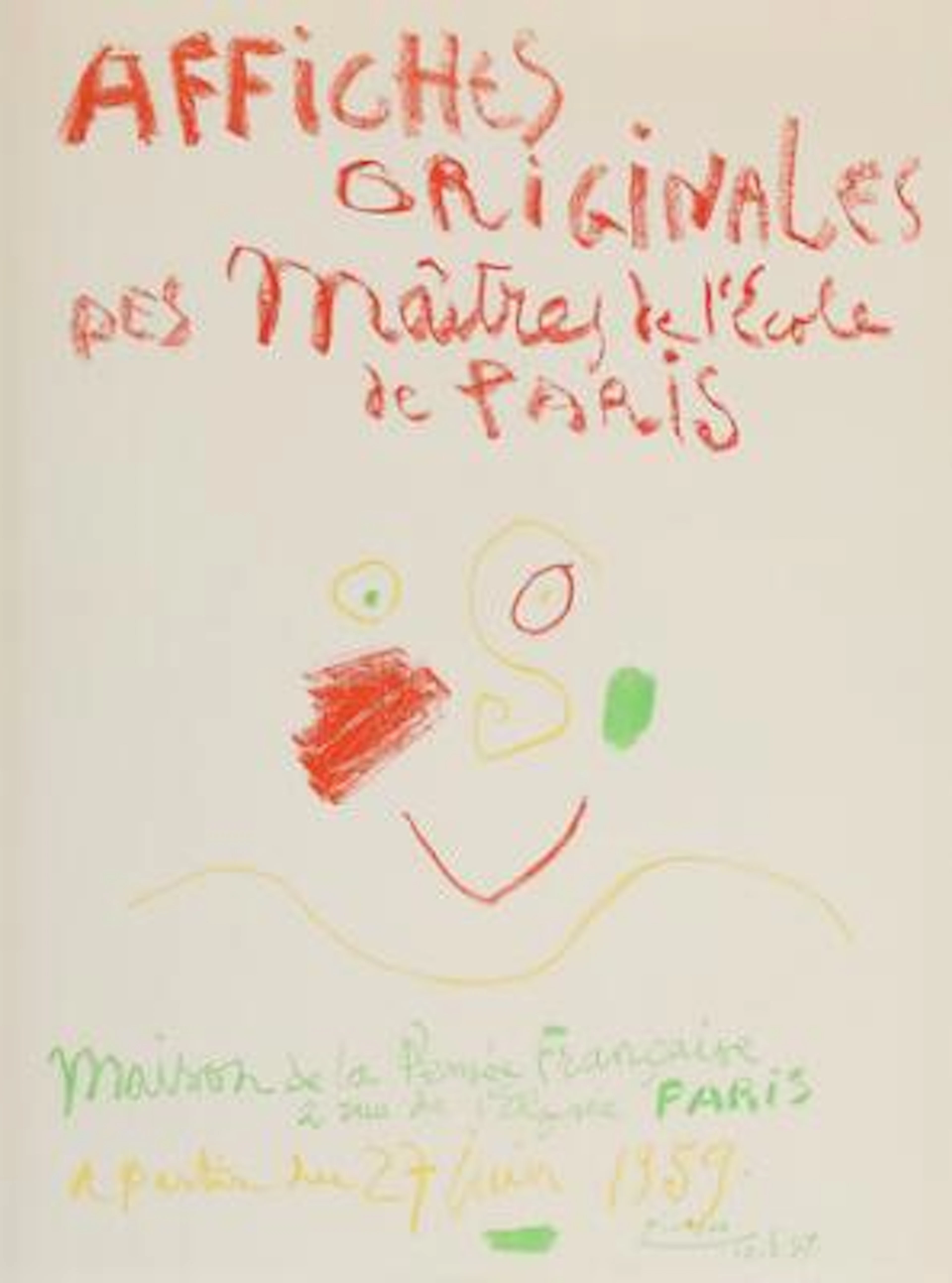 Pablo Picasso, after: “Affiches Originales des Maitres de L'Ecole