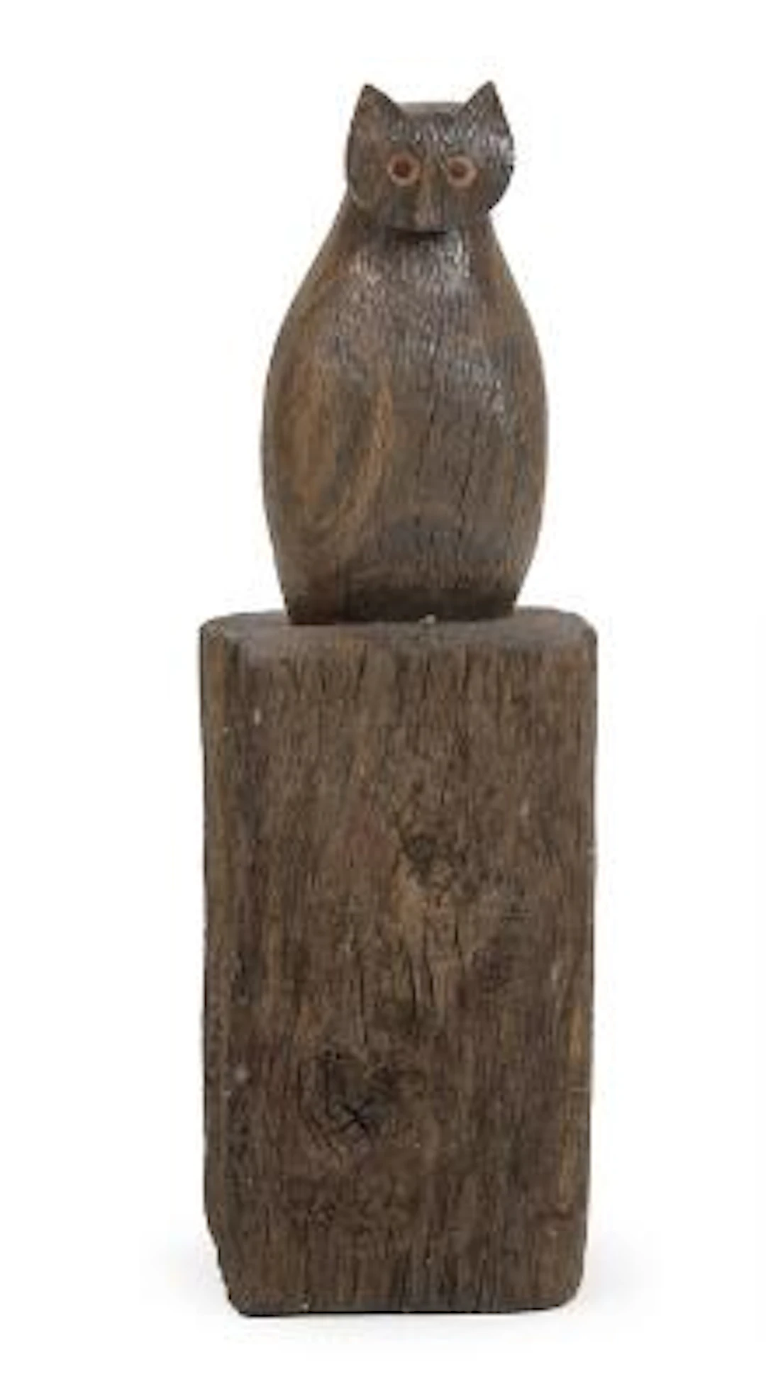 Jacob Hermann: Cat. Signed monogram. A carved bog oak figure with