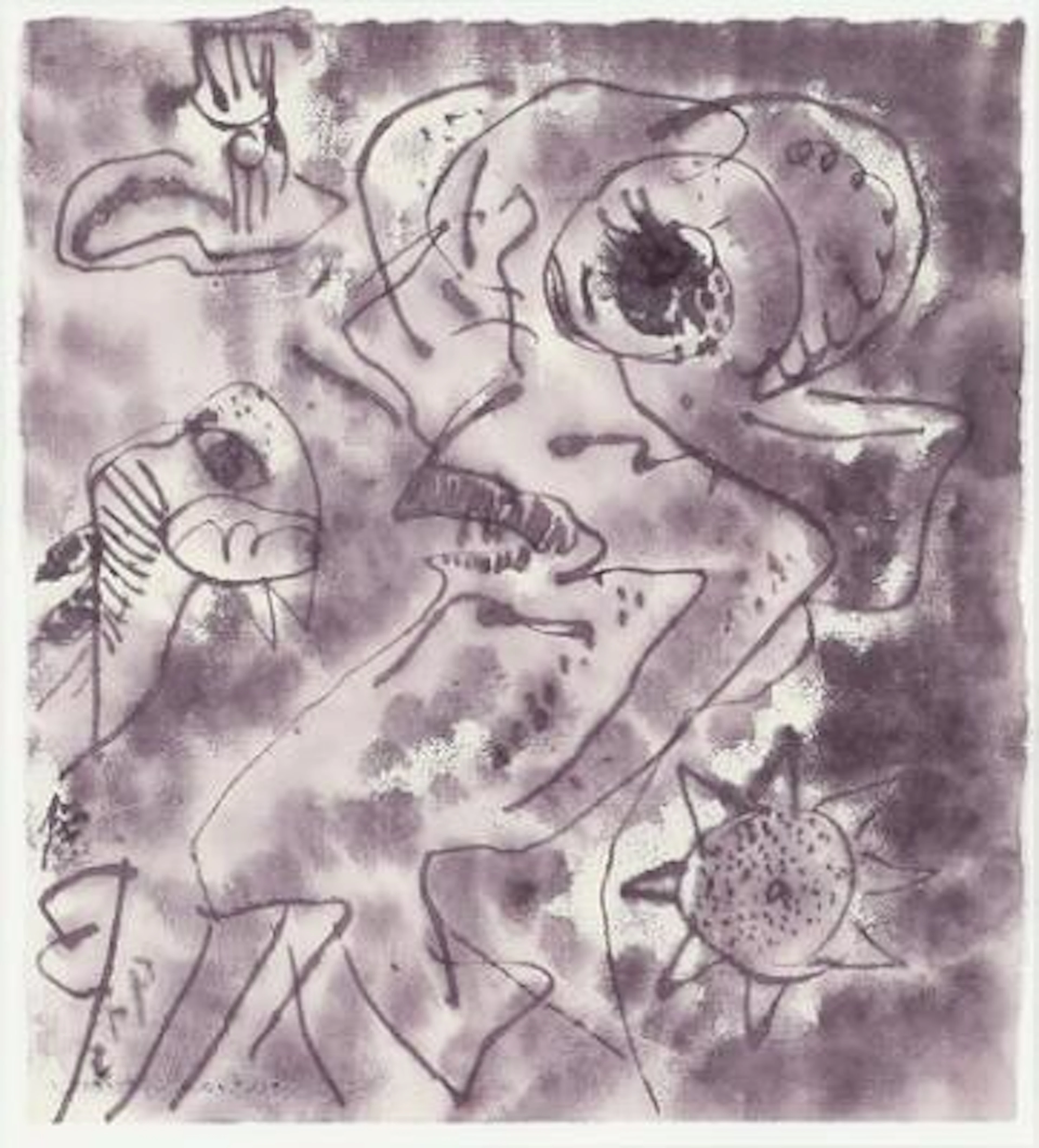 Carl-Henning Pedersen: Untitled. Signed chp. Watercolour on paper.