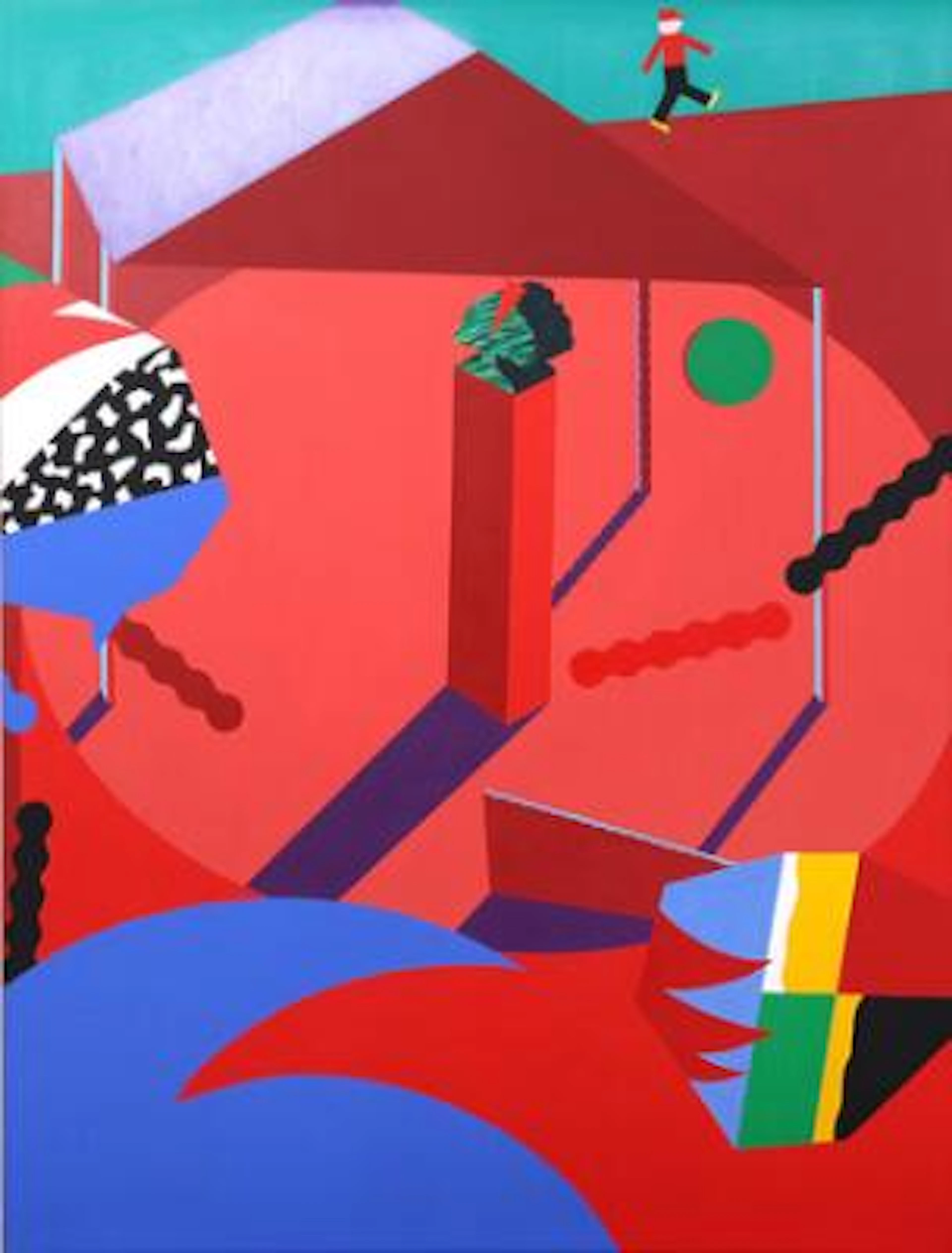 Bent Karl Jacobsen: "Færdigt arbejde", 1989. Signed, titled and dated