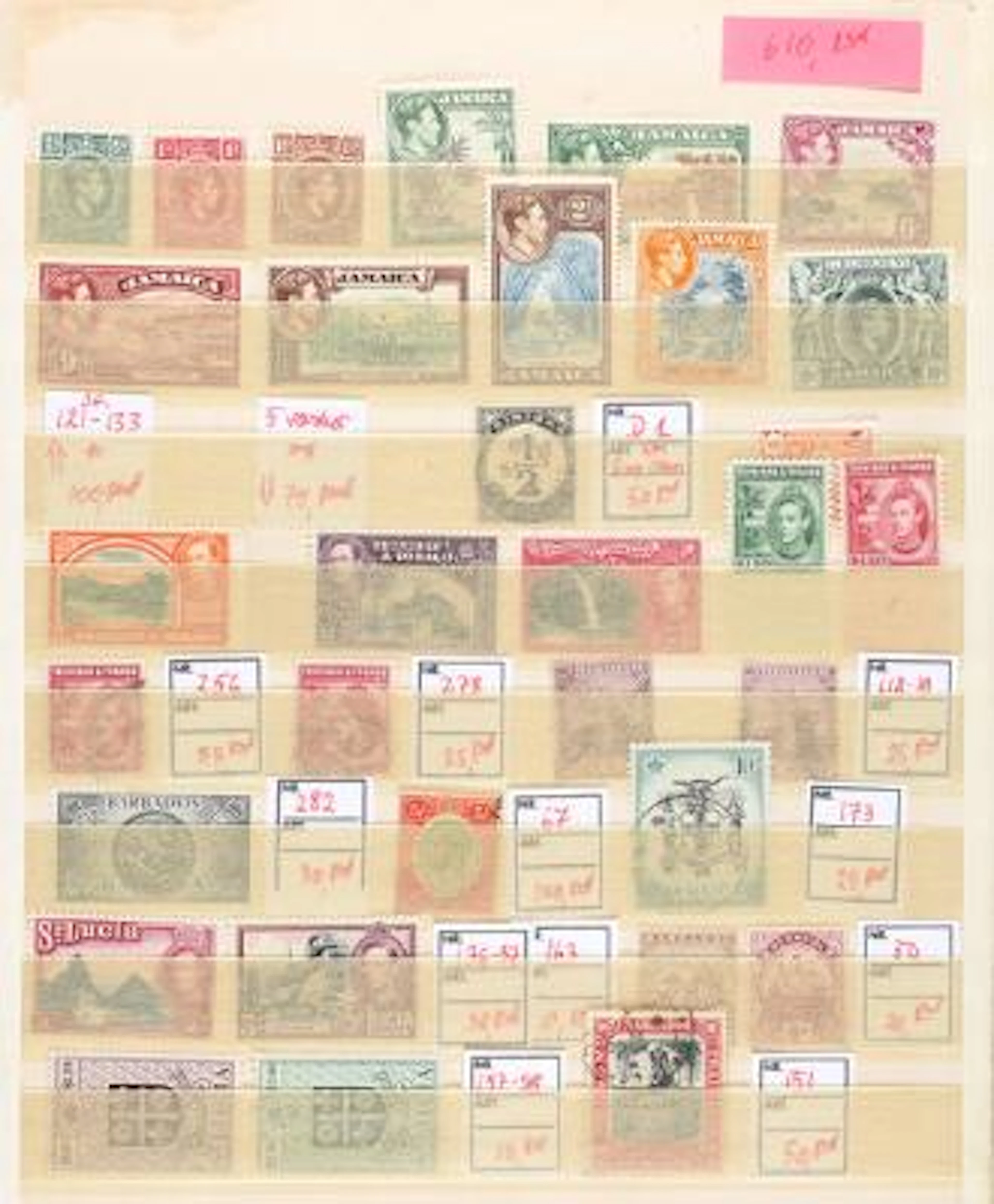 British Commonwealth. Stockbook with selected stamps with high cat.