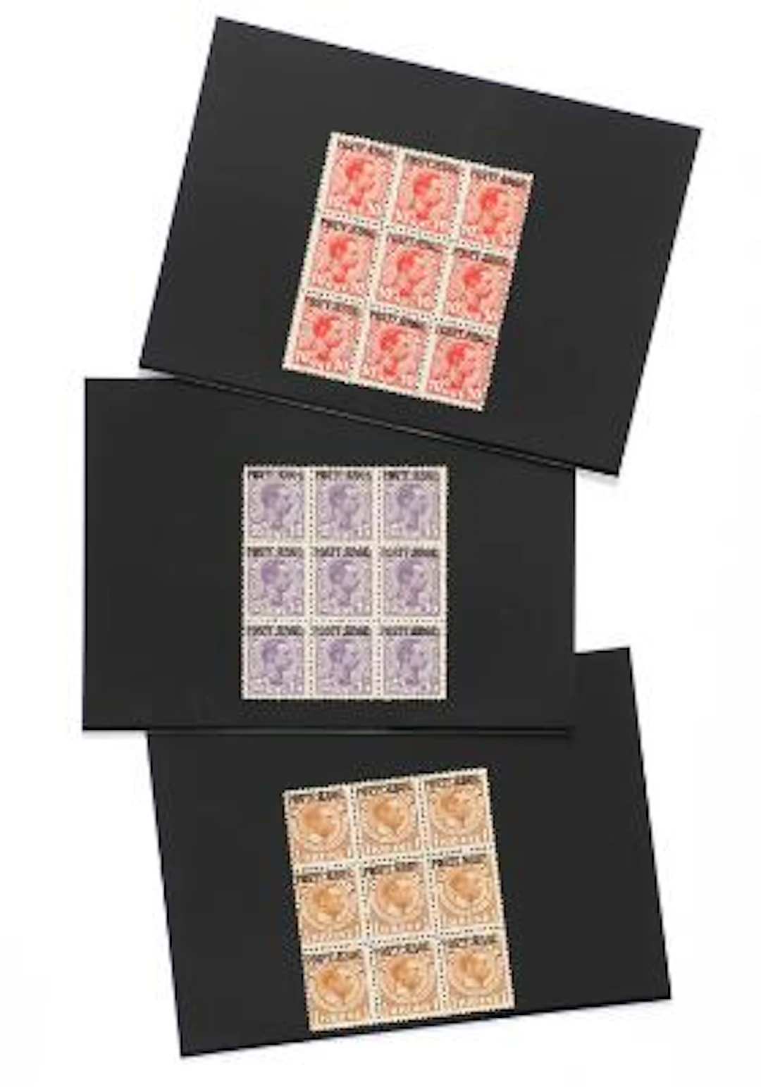Postferry. 1919. 10 Øre, red, 15 Øre, violet and 1 Kr. yellow brown.