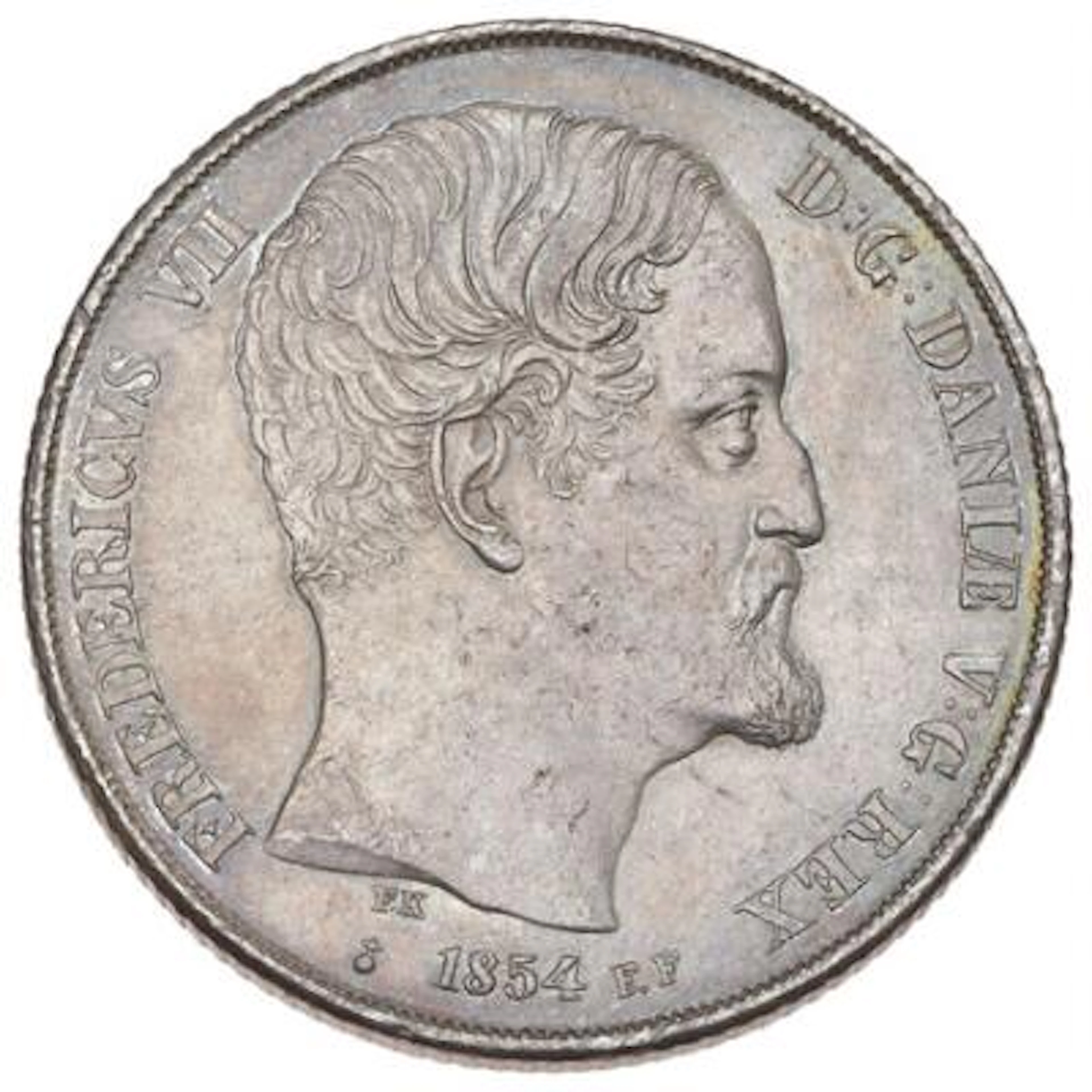 Frederik VII, 2 rigsdaler 1854 FF, H 6B – Bruun Rasmussen Auctioneers
