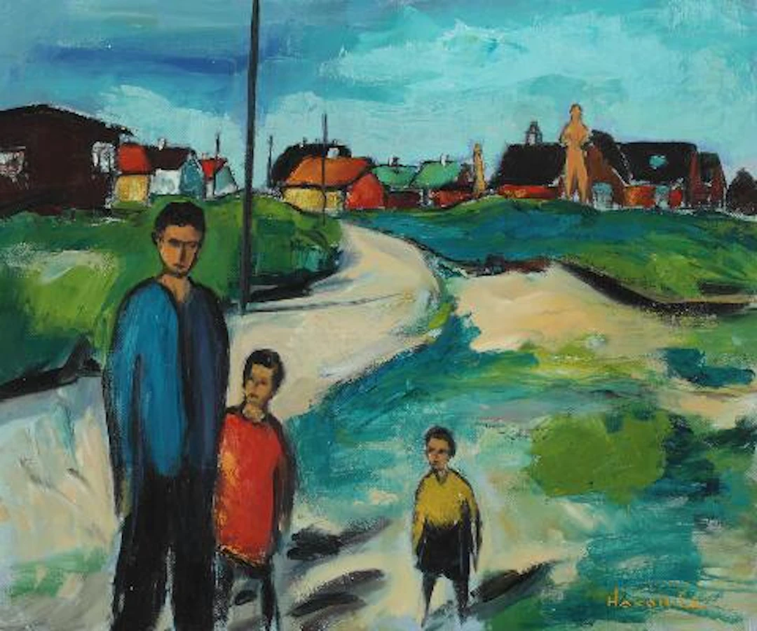 Hakon Ek Nielsen: Scenery from Bovbjerg with a view of Jens Søndergaard’s