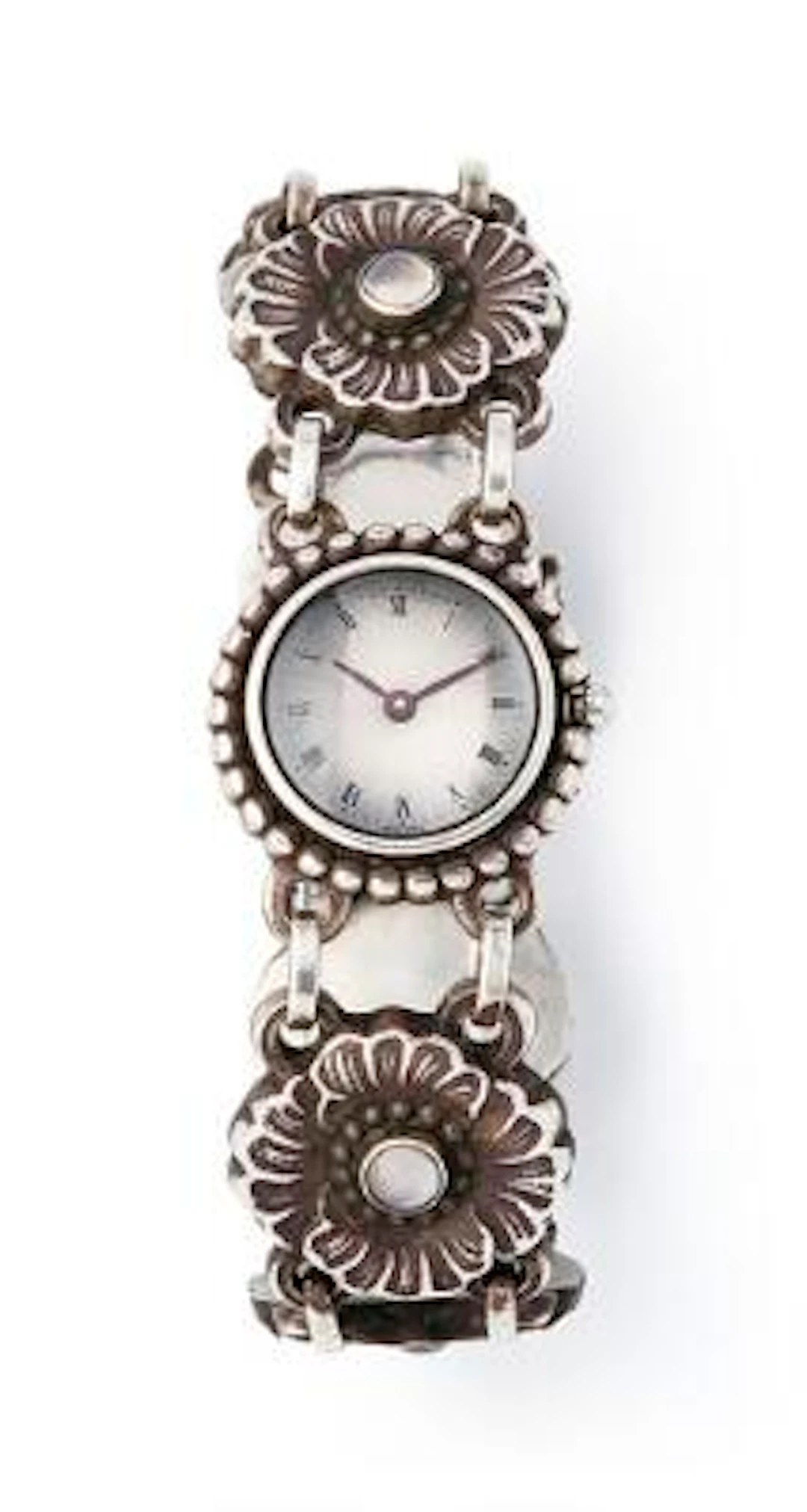 Georg Jensen: "Skønvirke" of silver, ref. 2366. Quartz movement. 1980s.
