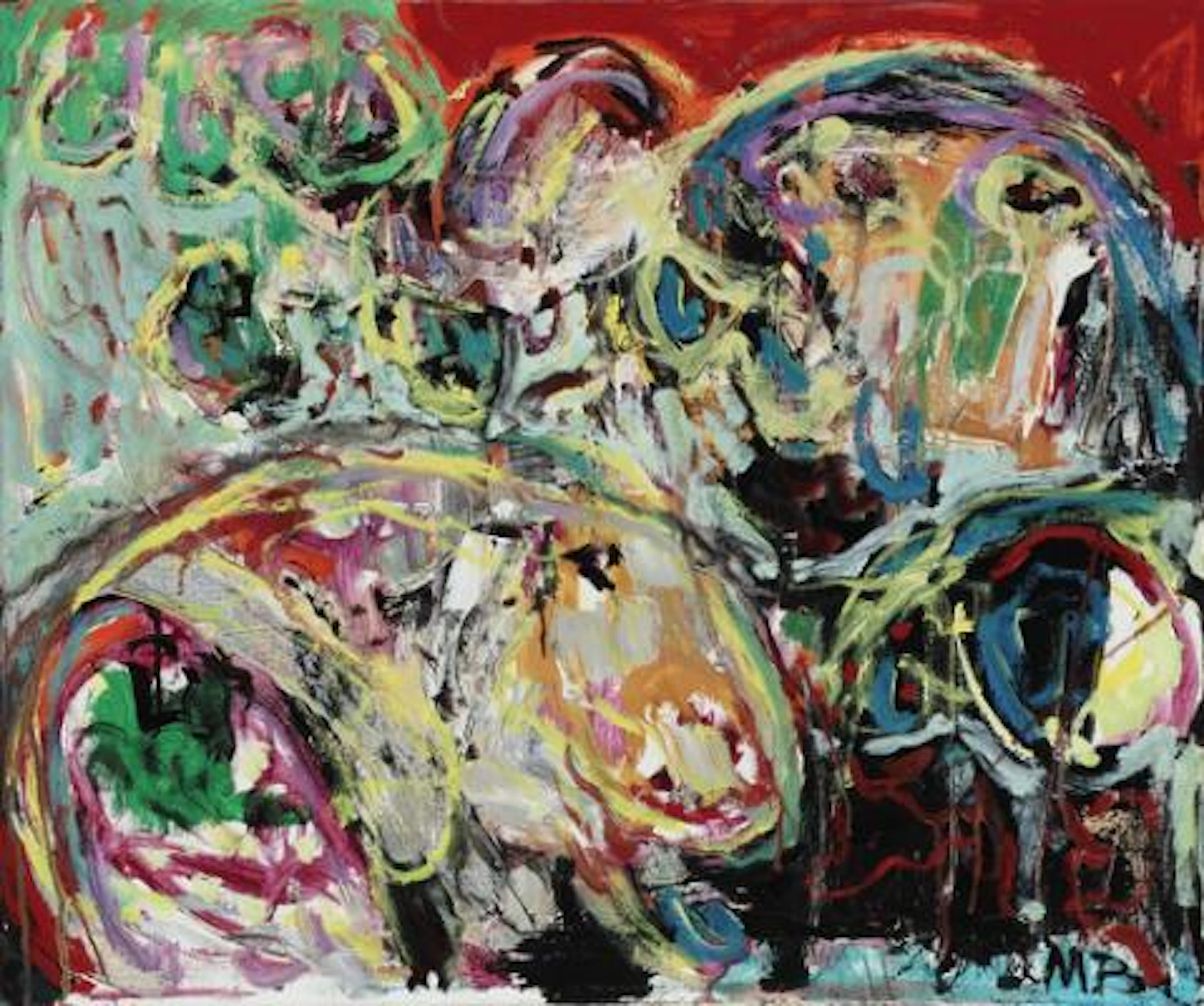 Mogens Balle: Untitled. Signed MB. Oil on canvas. 51 x 61 cm. – Bruun