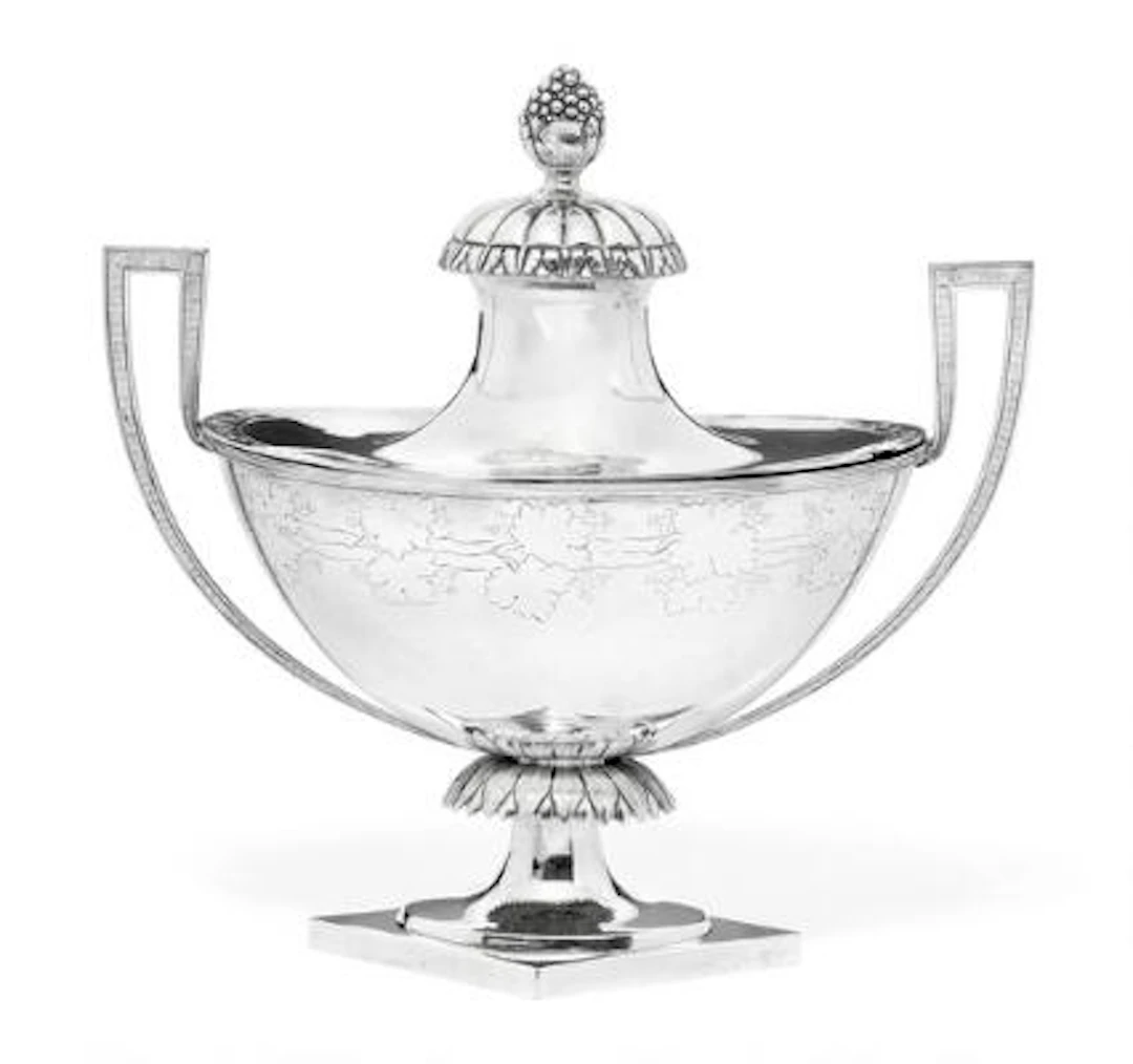 German silversmith, first half-19th century: German Neoclassical silver