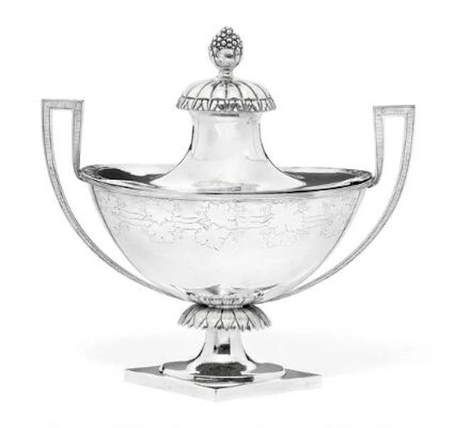 German silversmith, first half-19th century: German Neoclassical silver