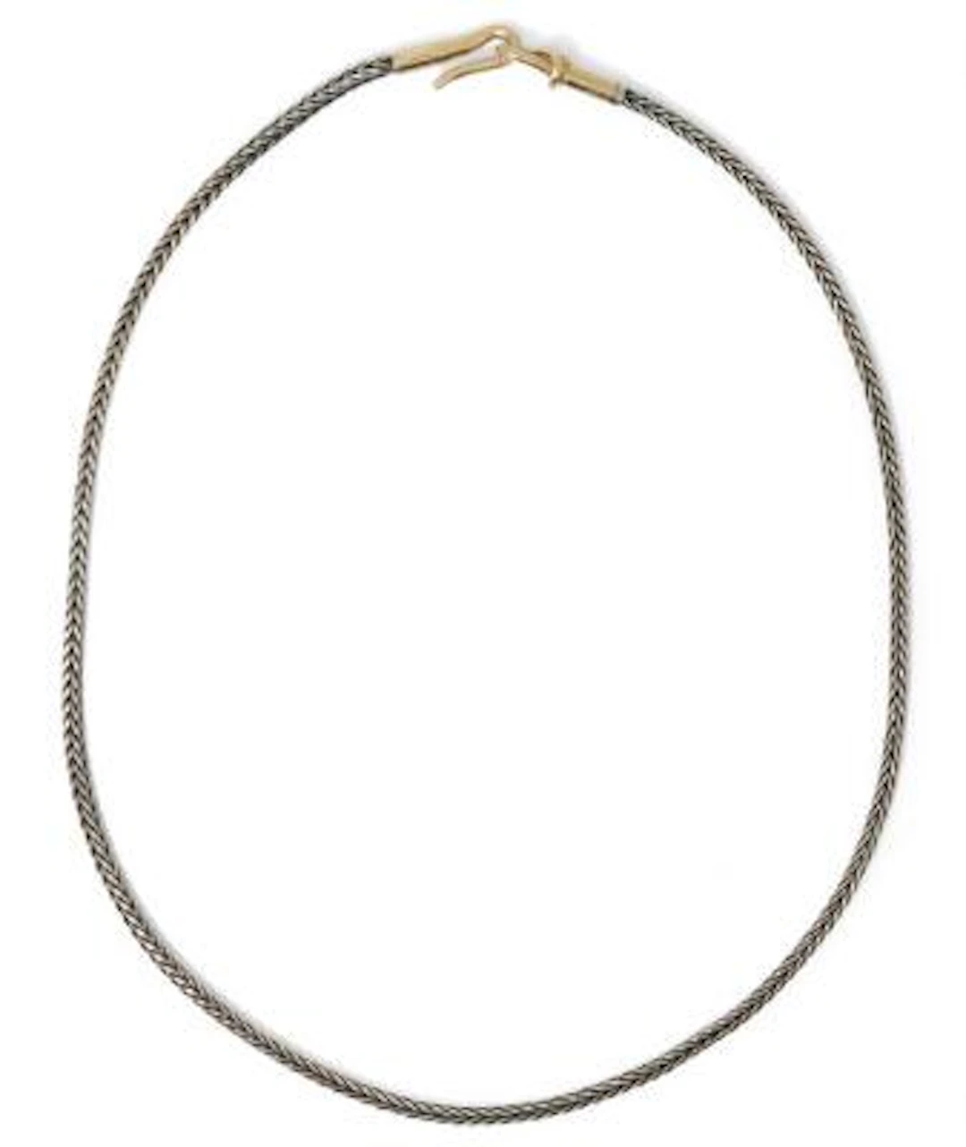 Max A: A necklace of silver and 14k gold. Weight app. 26.5 g. L. 50.5
