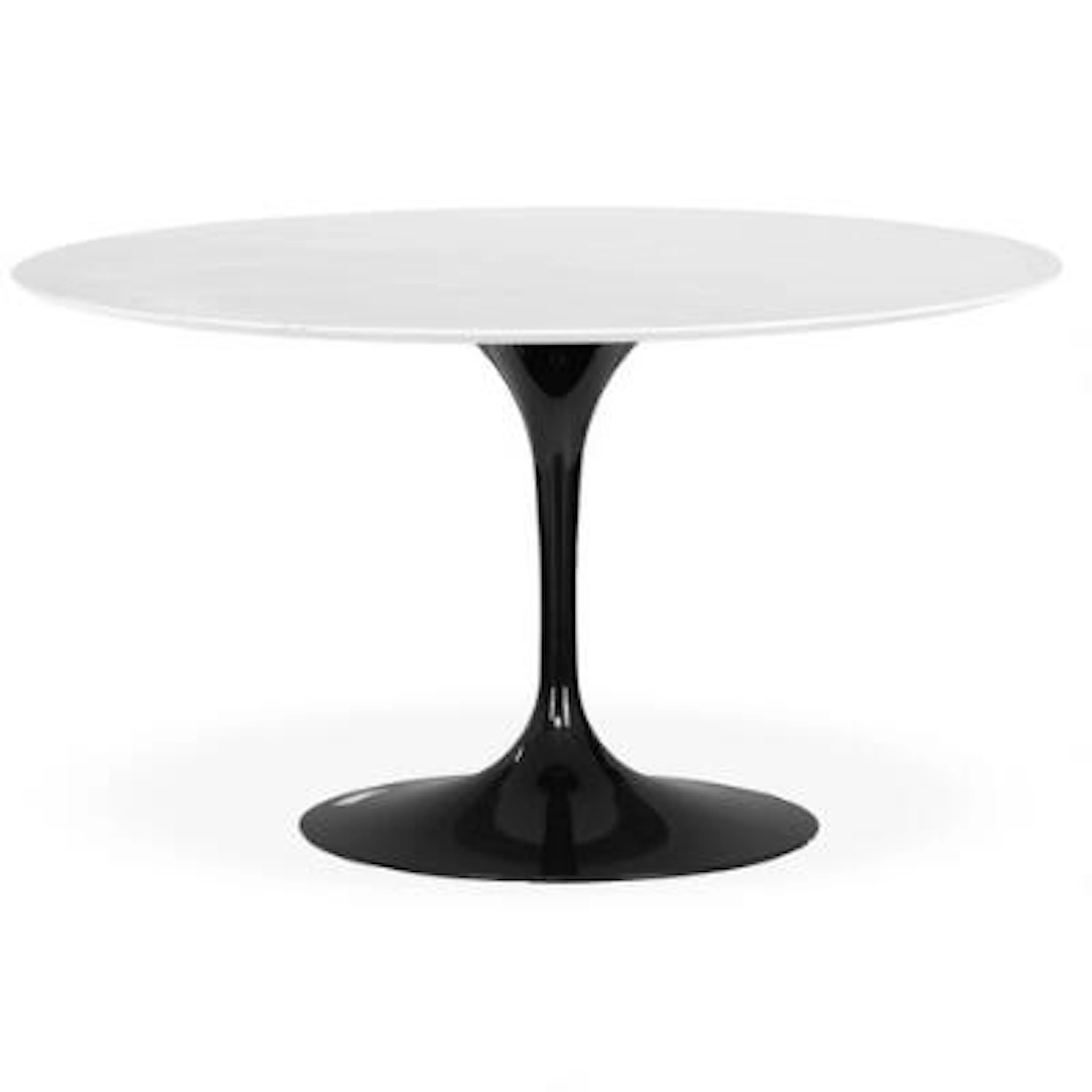 Eero Saarinen: “Tulip”. Circular dining table with black lacquered