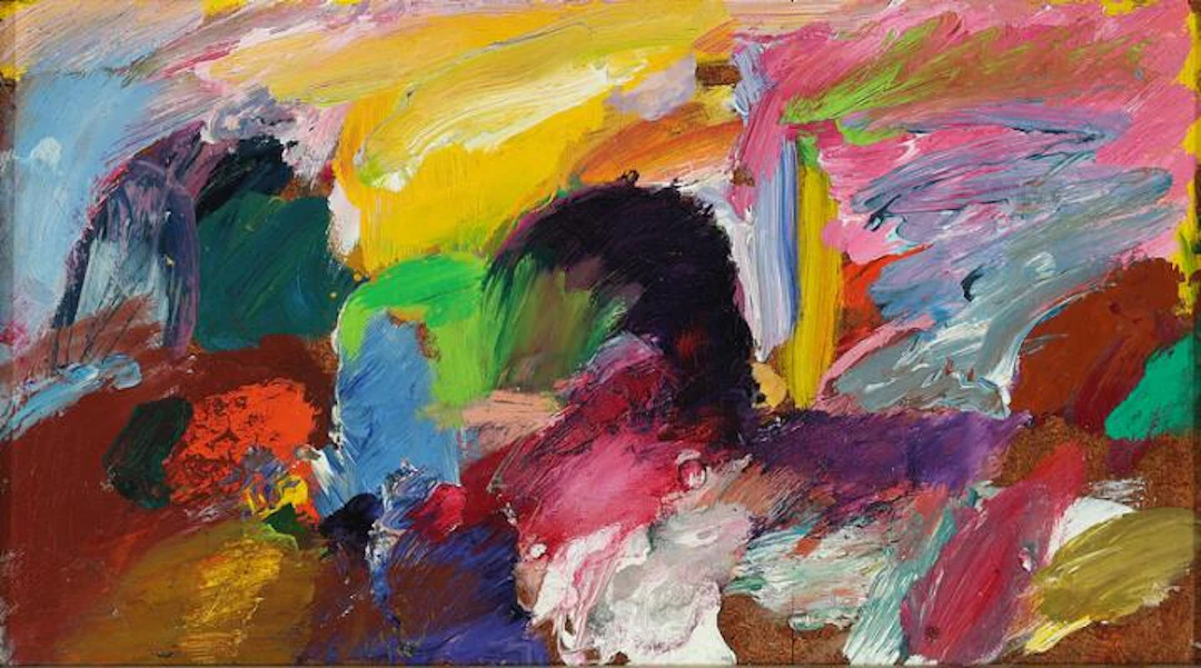Jørgen Teik Hansen: "Landskab imaginær", 1977. Signed, titled and