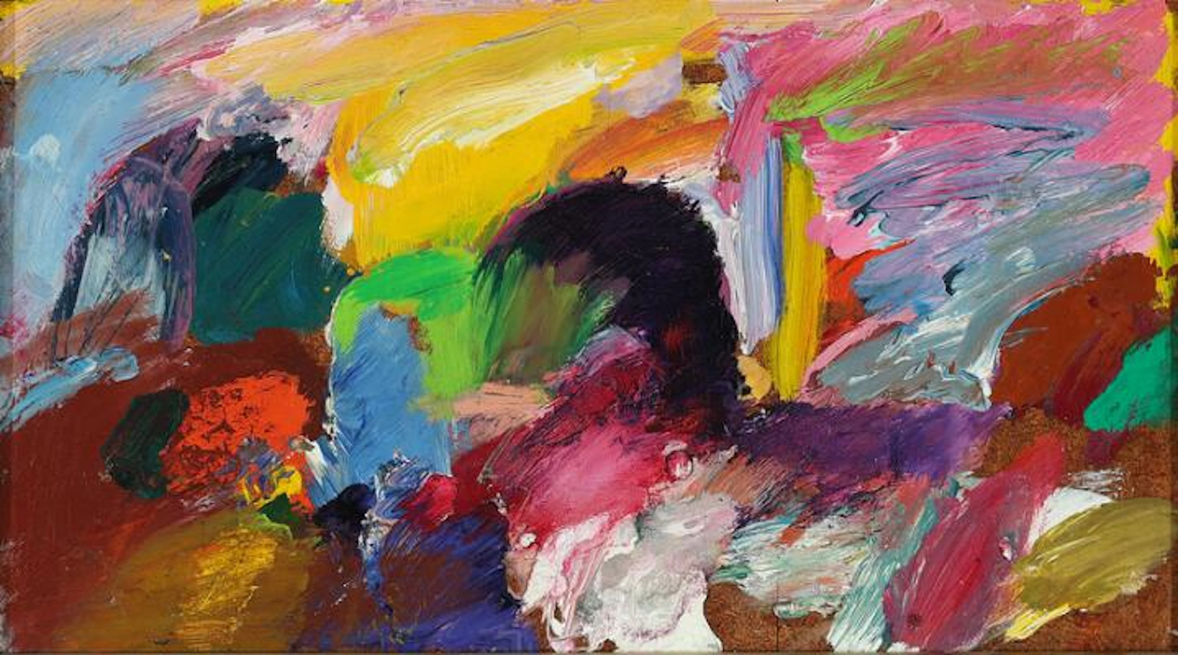 Jørgen Teik Hansen: "Landskab imaginær", 1977. Signed, titled and