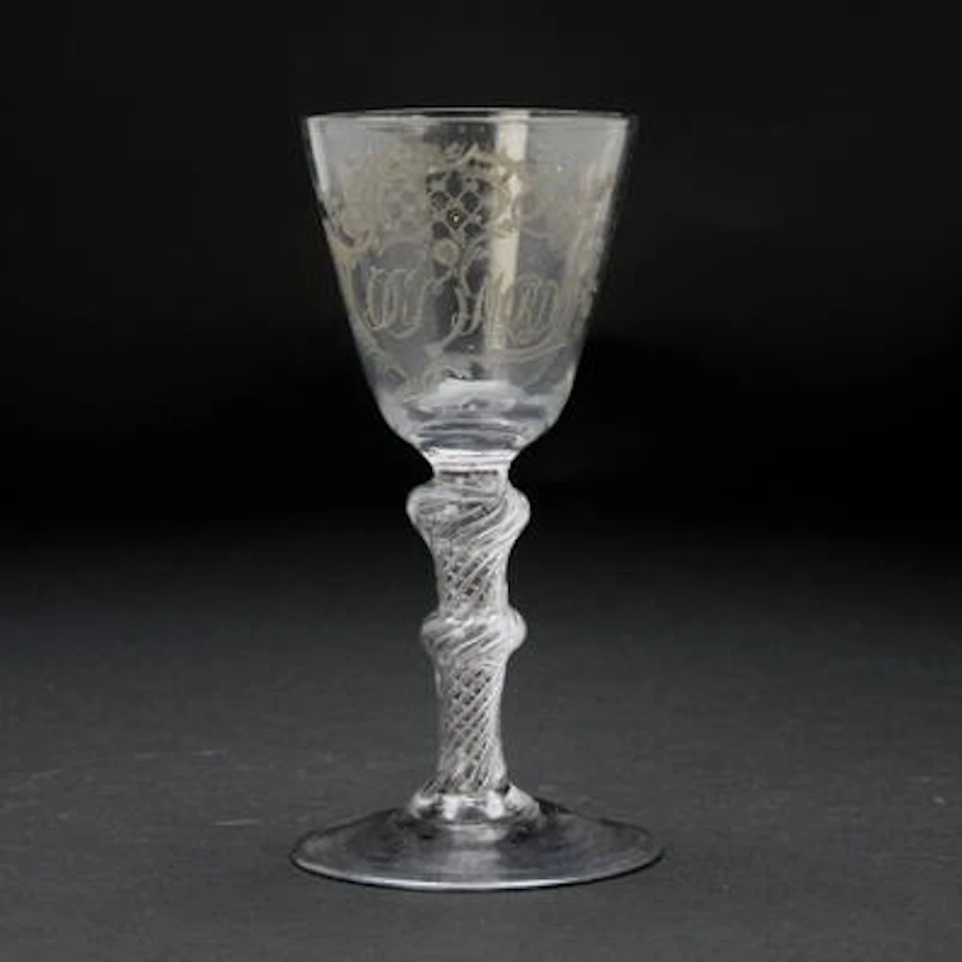 Nøstetangen wedding glass “Chrystal Desert” with greyish tinted. Norway