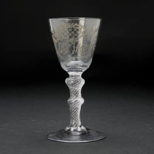 Nøstetangen wedding glass “Chrystal Desert” with greyish tinted. Norway