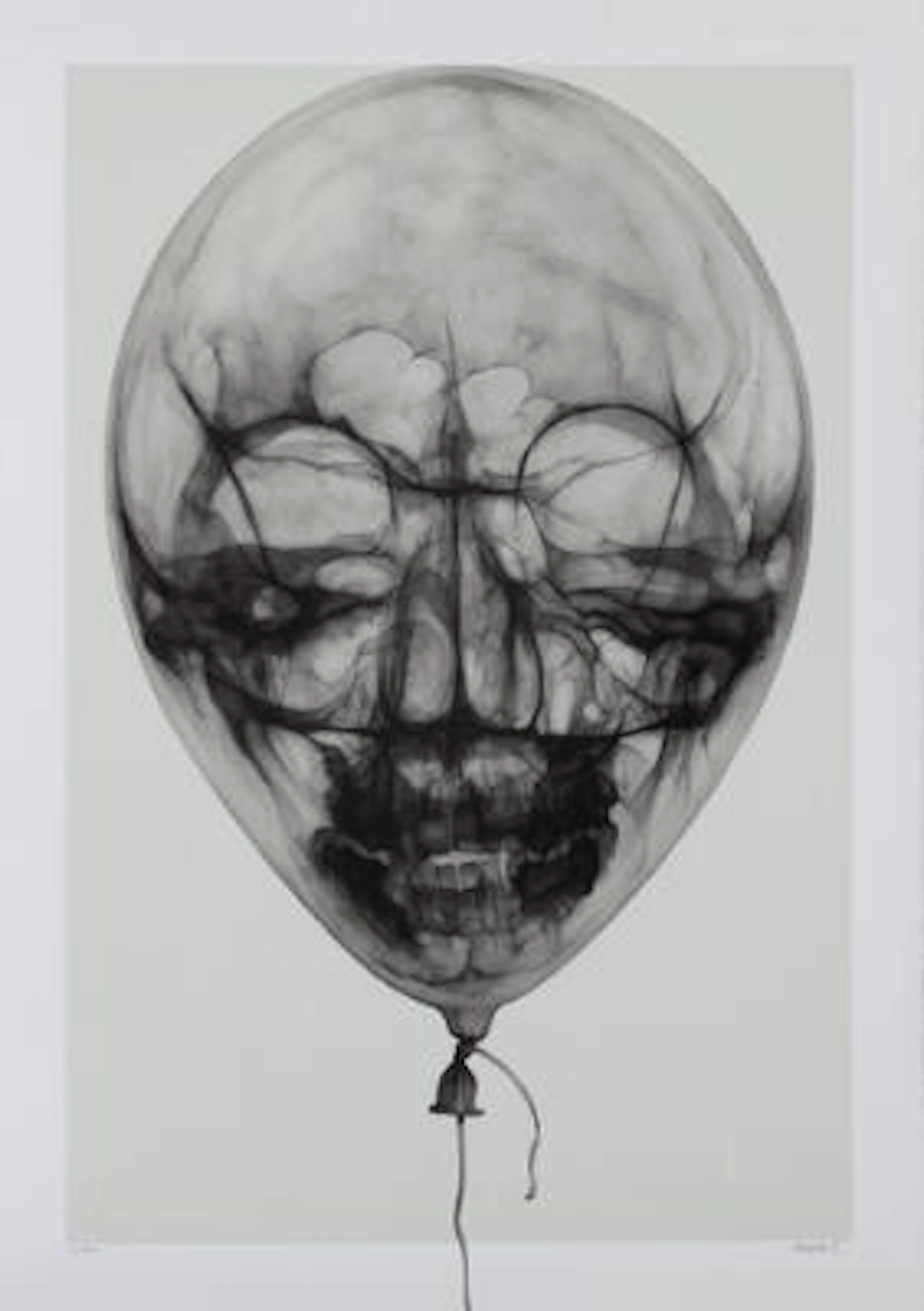SHOK-1: "Airhead (bone)", 2022. Signed SHOK1, 6/80. Silkscreen. Sheet