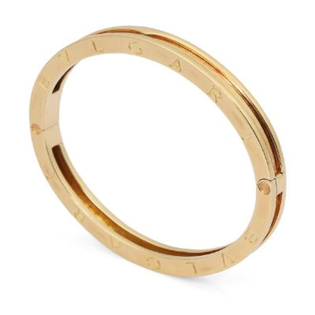 Bulgari: An openable "B.Zero" bangle of 18k gold. Weight app. 54 g.