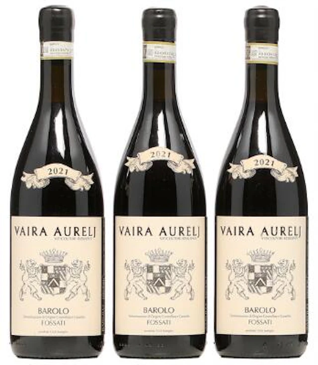 3 bts. Barolo "Fossati", Vaira Aurelj 2021 A (hf/in). – Bruun Rasmussen