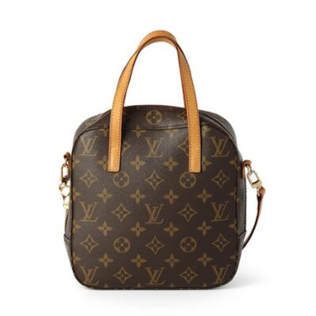 Louis Vuitton: A "Spontini" bag of brown monogram canvas with brown