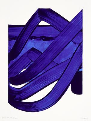 Pierre Soulages: "Sérigraphie no. 18", 1988. Signed Soulages, CCXXXVII/CCC.