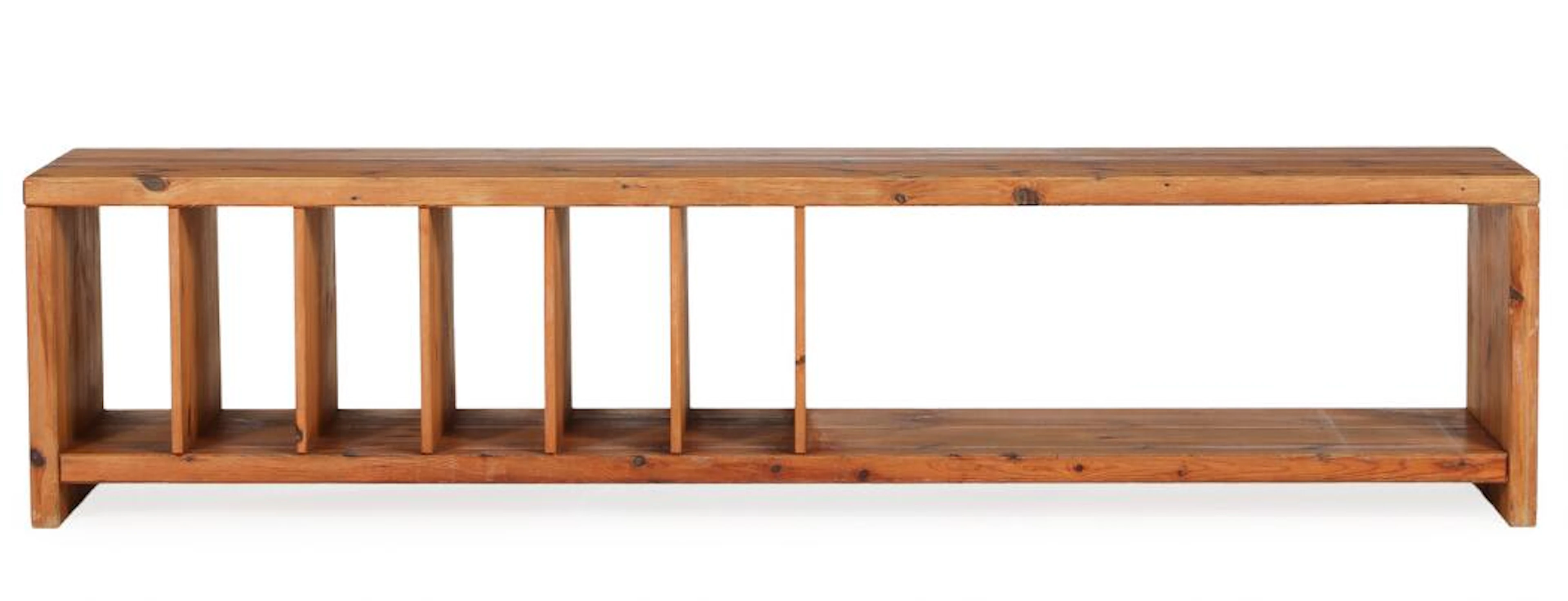 Scandinavian furniture design: A solid pine bench/sideboard. 1970-80s.