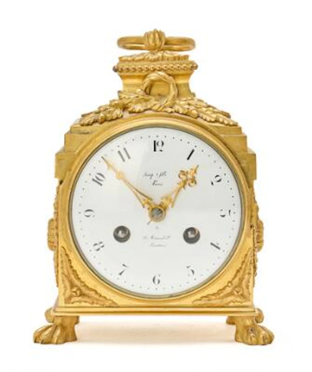 A French gilt bronze 'Pendule d'Officier' travel clock. 19th century.